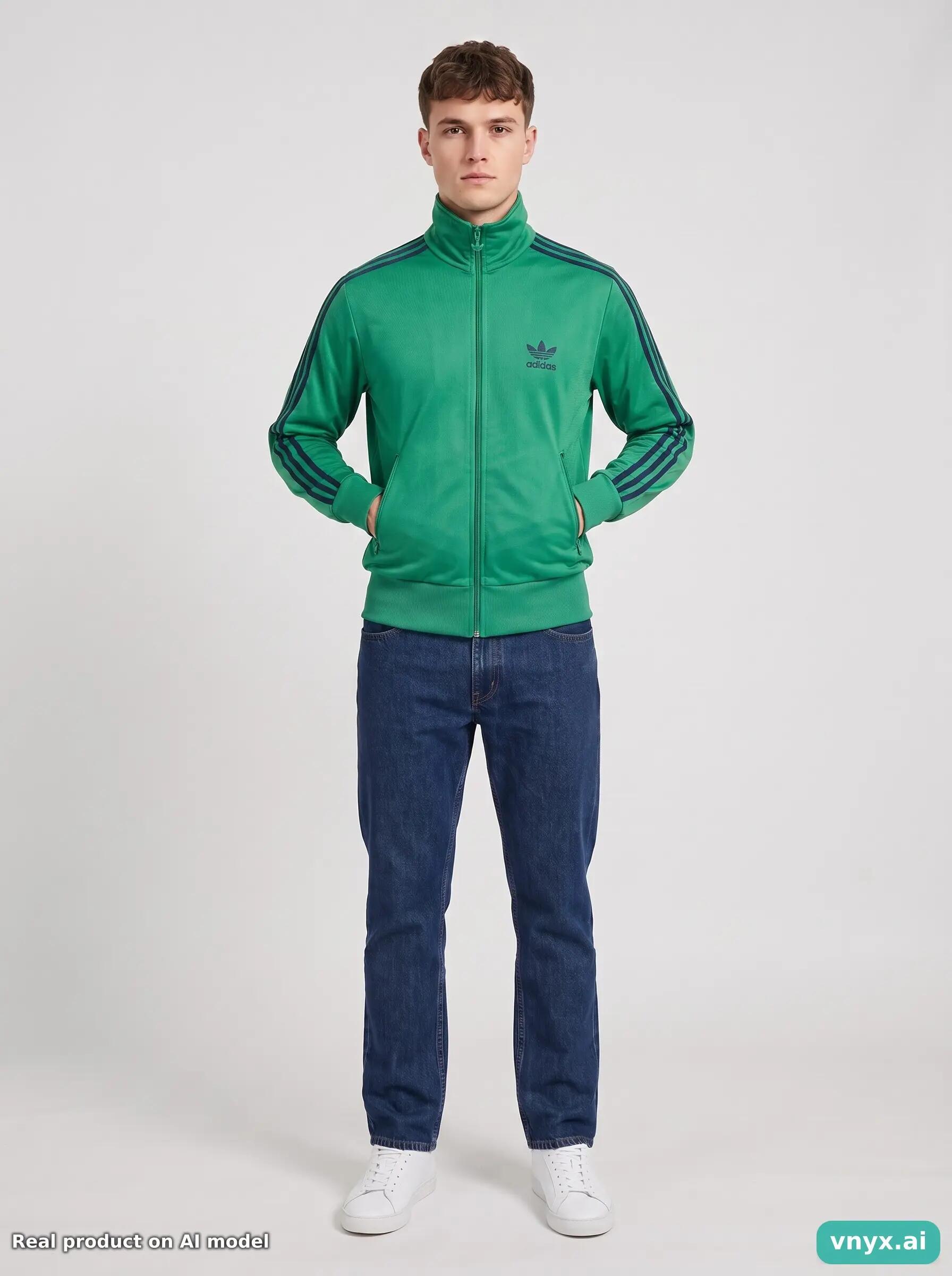 Second Life - Vintage Adidas Green Sports Jacket Men Small 6/6