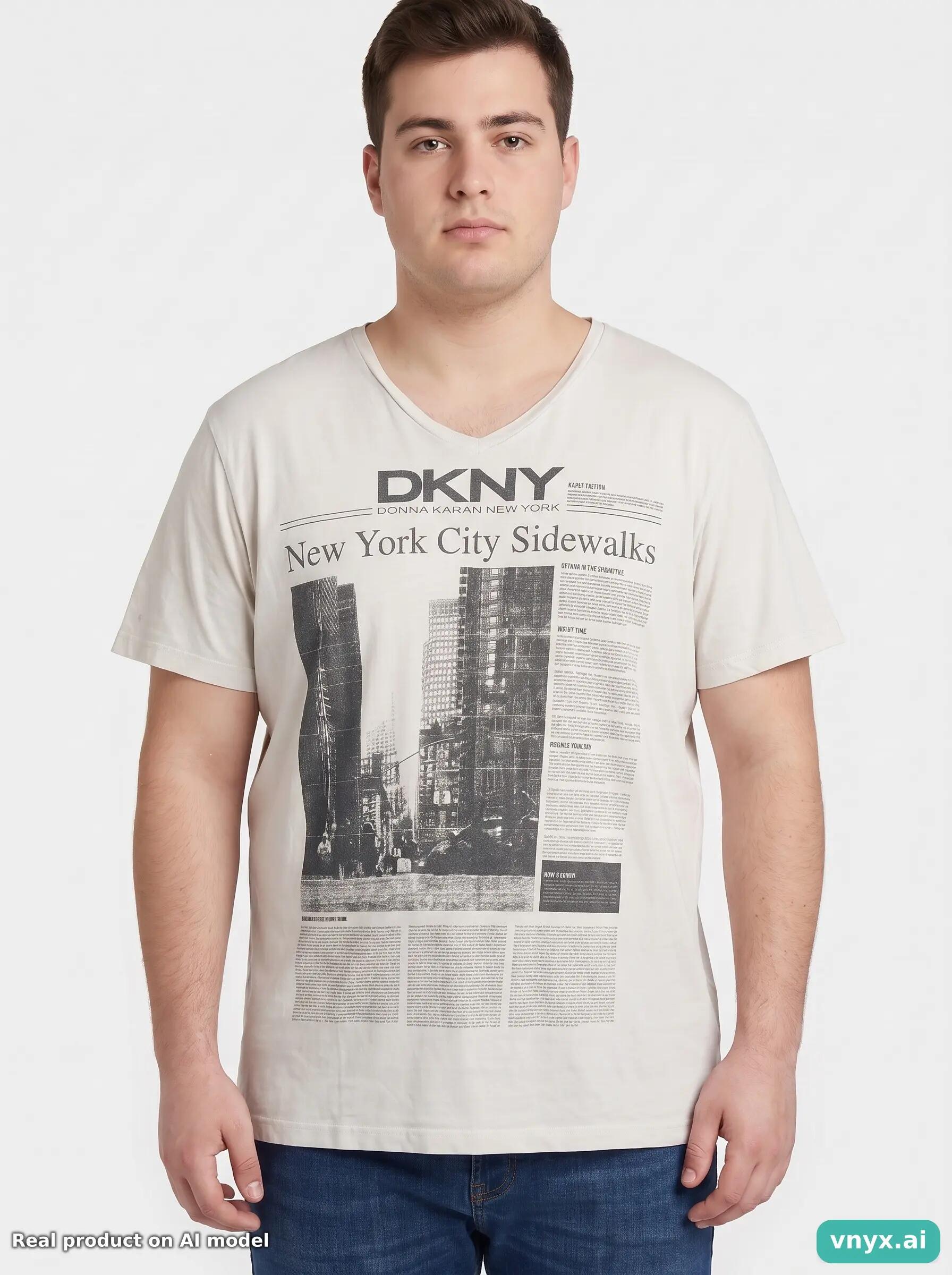 Second Life - Vintage DKNY Ivory T-Shirt Men L 5/6