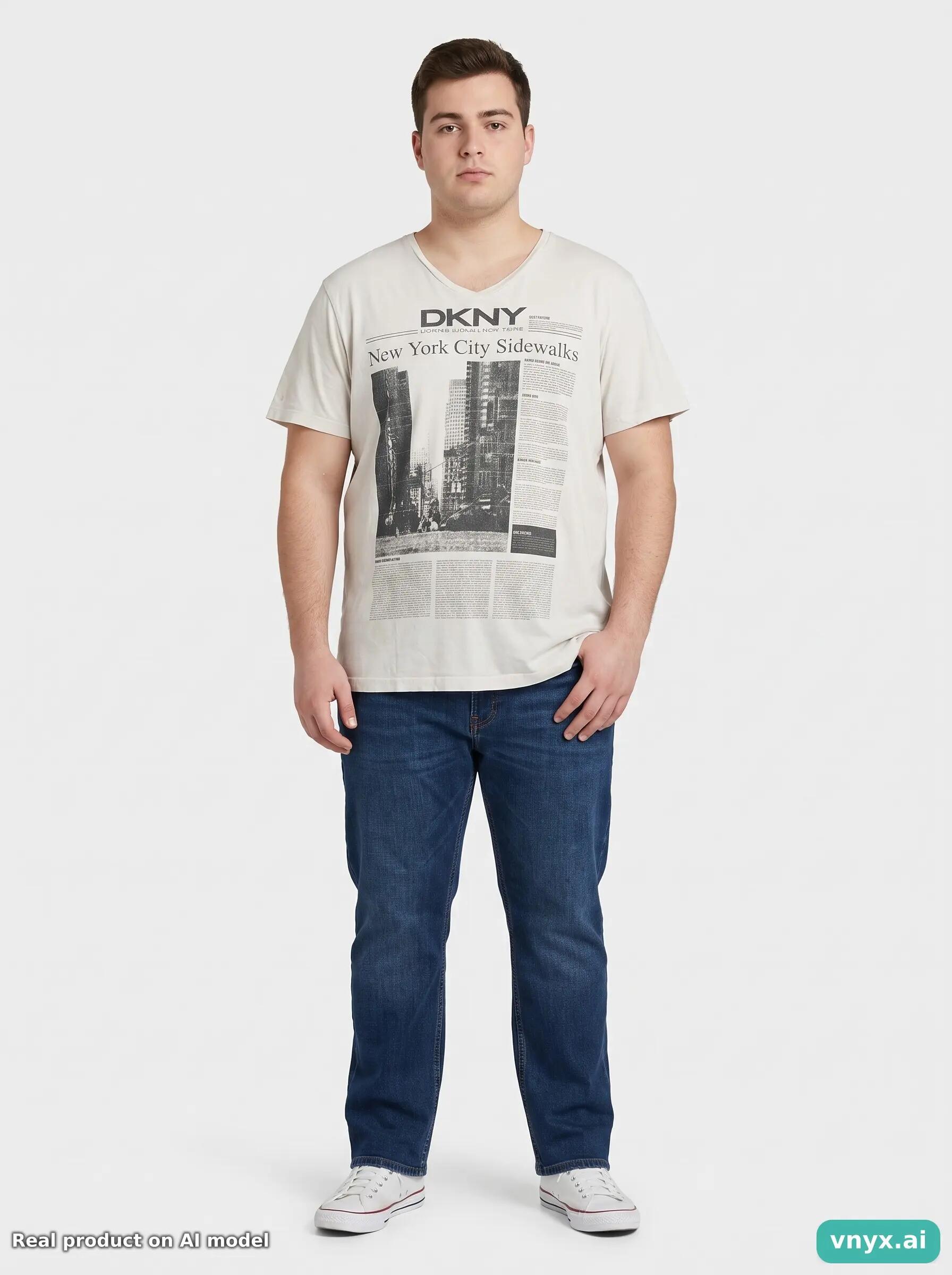 Second Life - Vintage DKNY Ivory T-Shirt Men L 3/6