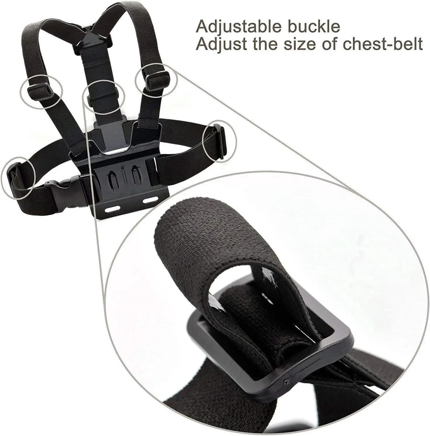 Kit fixation caméra sportive, sangle pectorale, bandeau, GoPro 5/5