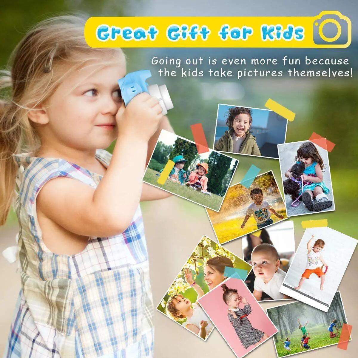 Caméra selfie enfants, cadeau 3 à 9 ans, vidéo HD, carte SD 32 Go, bleu 4/5