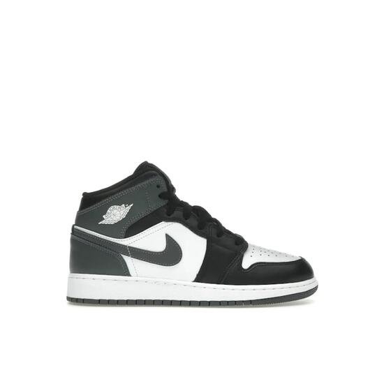 Jordan 1 Mid Black White Iron Grey (GS)