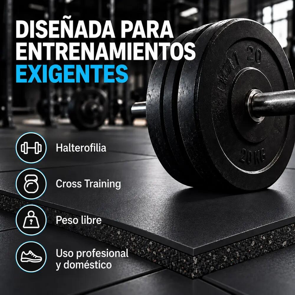 ARQUICAUCHO IMPACT PRO Placa de Borracha 1x1m x20mm Ultra Resistente ECO 7/10