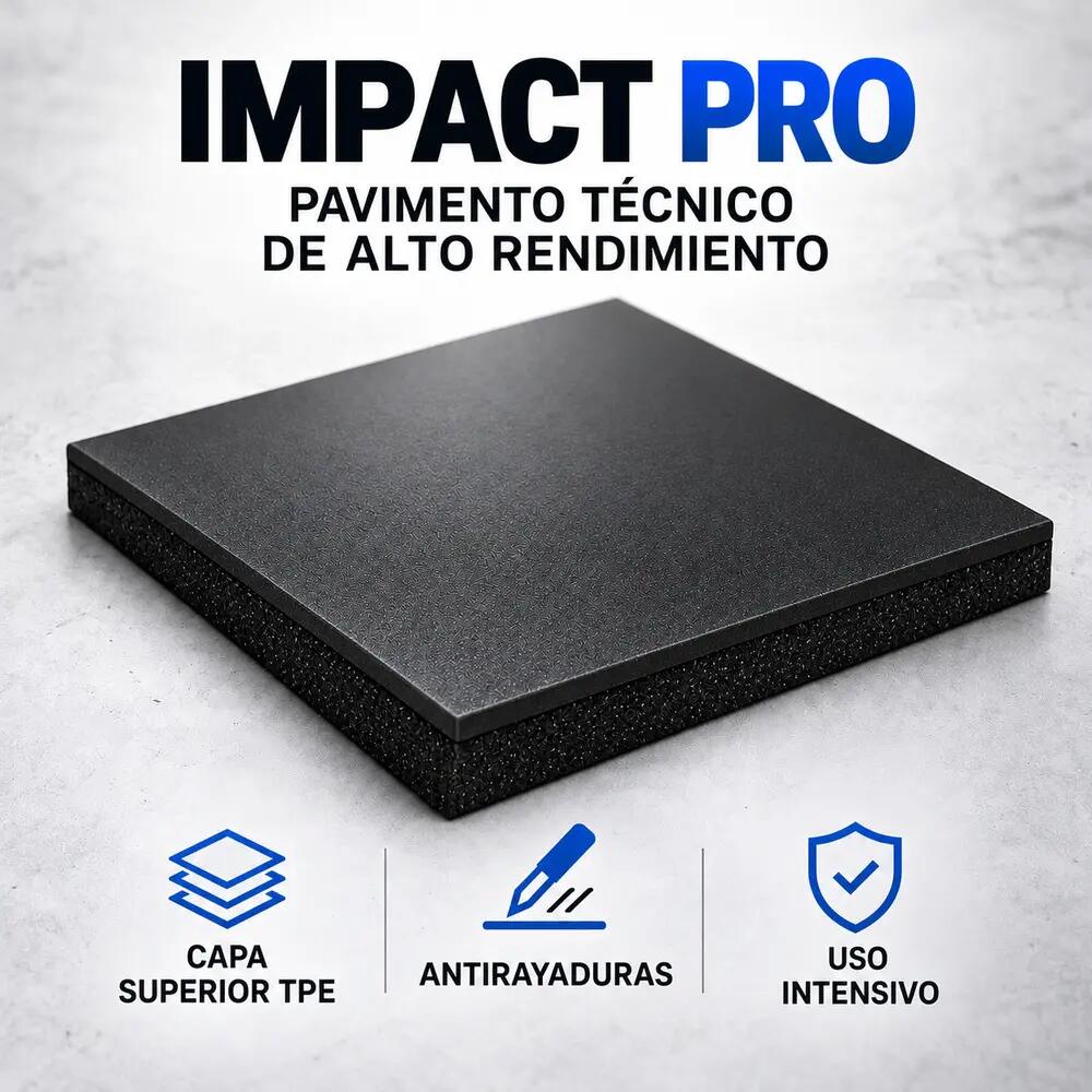 ARQUICAUCHO IMPACT PRO Placa de Borracha 1x1m x20mm Ultra Resistente ECO 4/10