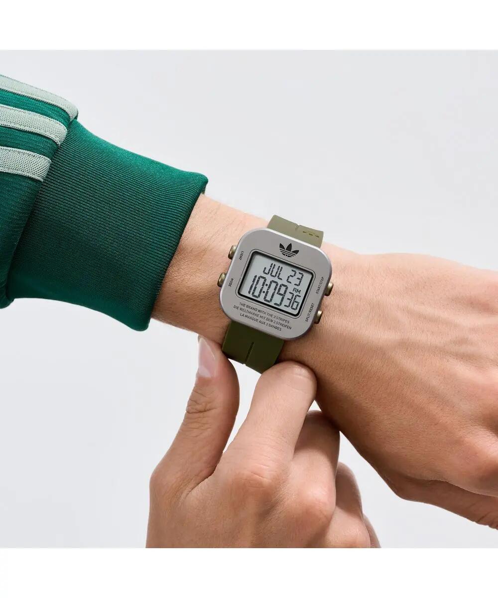 Adidas Originals Digitaal  Horloge Groen/Gun AOST26521 4/6