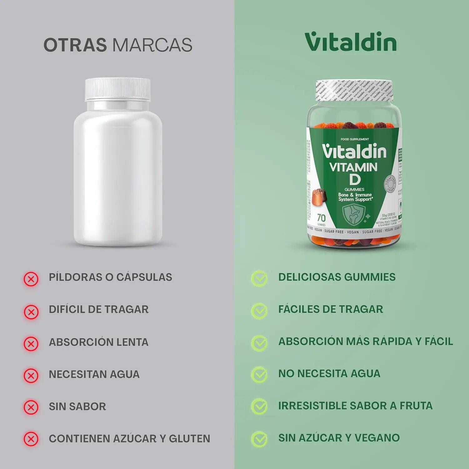 Gominolas de Vitamina D sin azúcar 4/8
