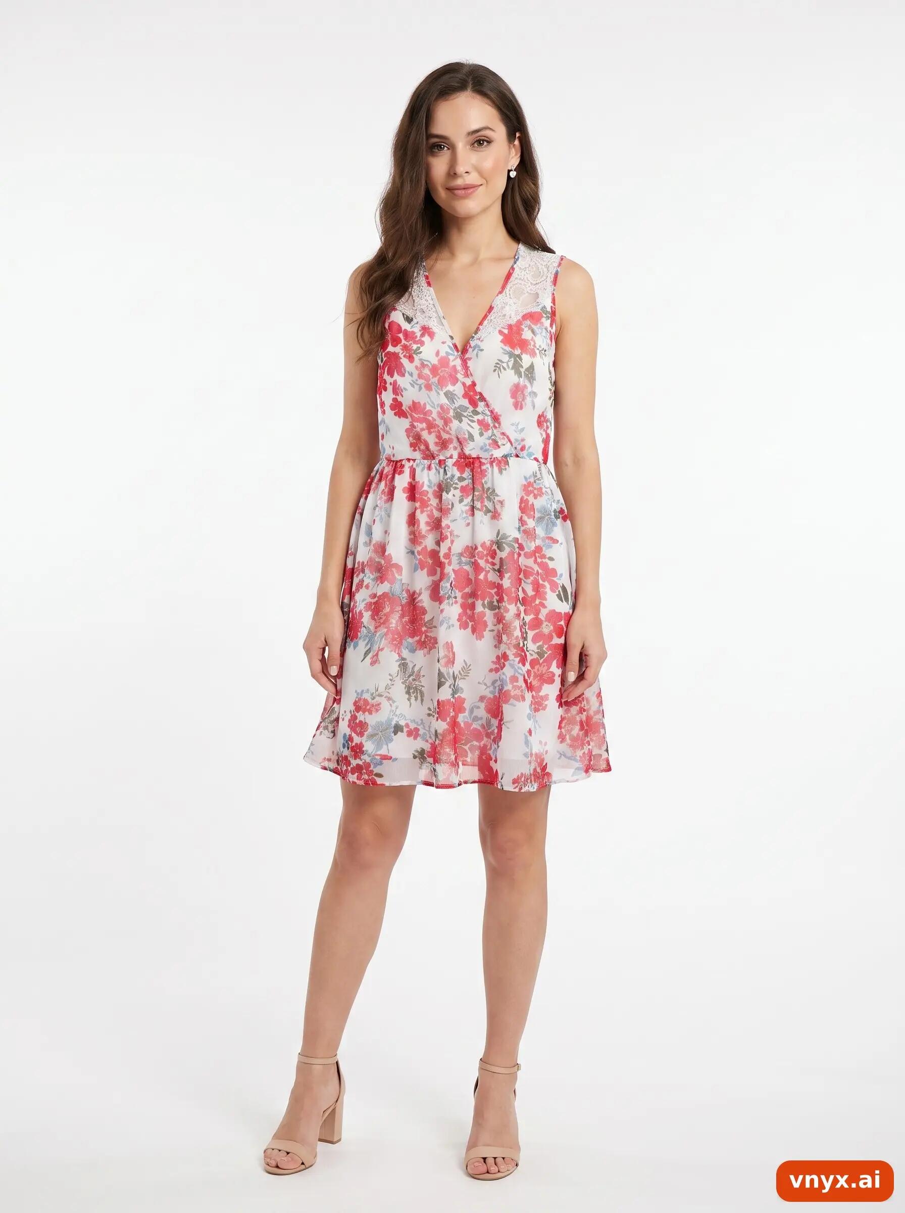 Second Life - Vintage VERO MODA Pink Summer Dress Women S 3/6