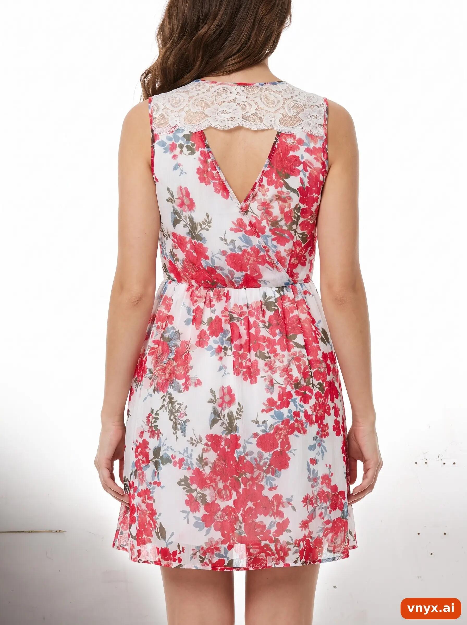 Second Life - Vintage VERO MODA Pink Summer Dress Women S 2/6