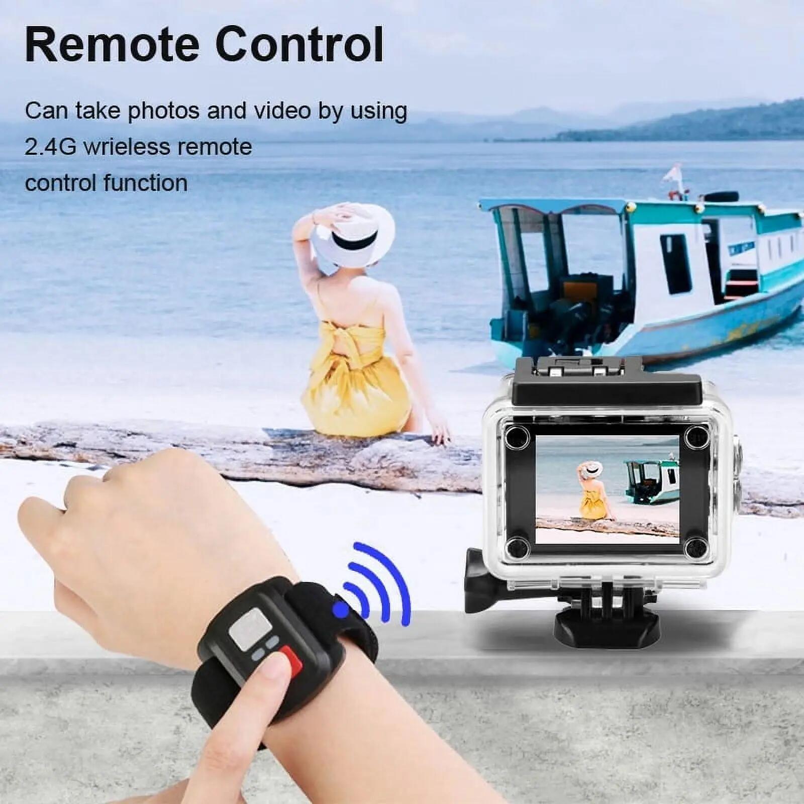 Caméra action 4K, 20 MP, 170°, WiFi, écran 2 pouces 4/5