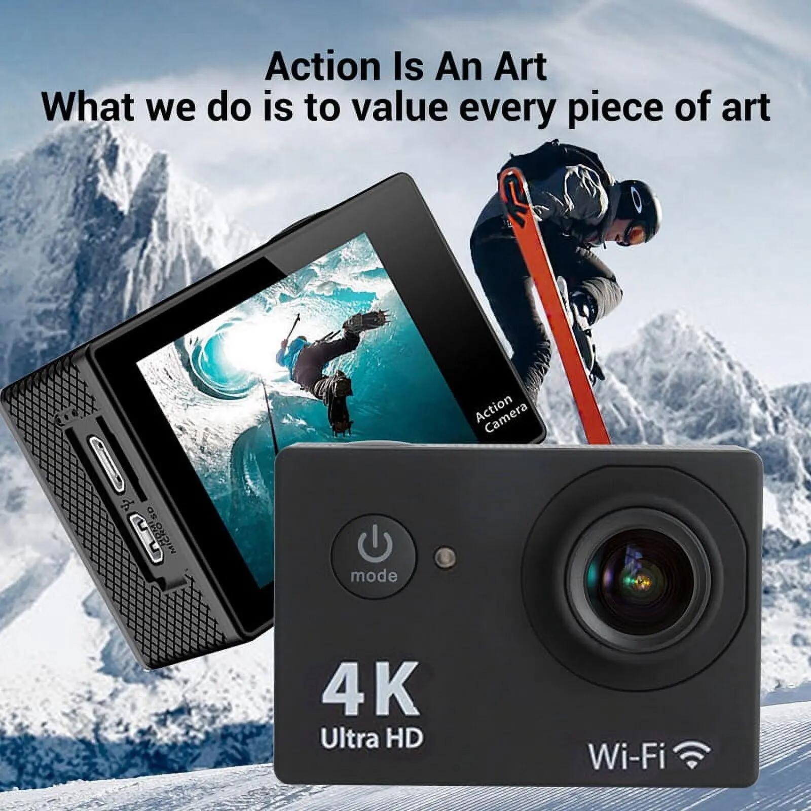 Caméra action 4K, 20 MP, 170°, WiFi, écran 2 pouces 2/5
