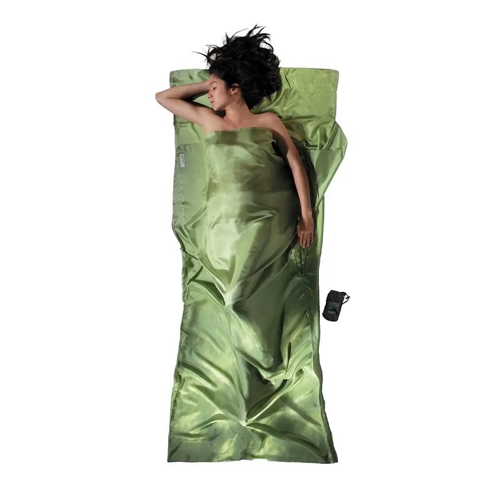 Cocoon TravelSheet Seide Insect Shield Hüttenschlafsack - Grün 1/2
