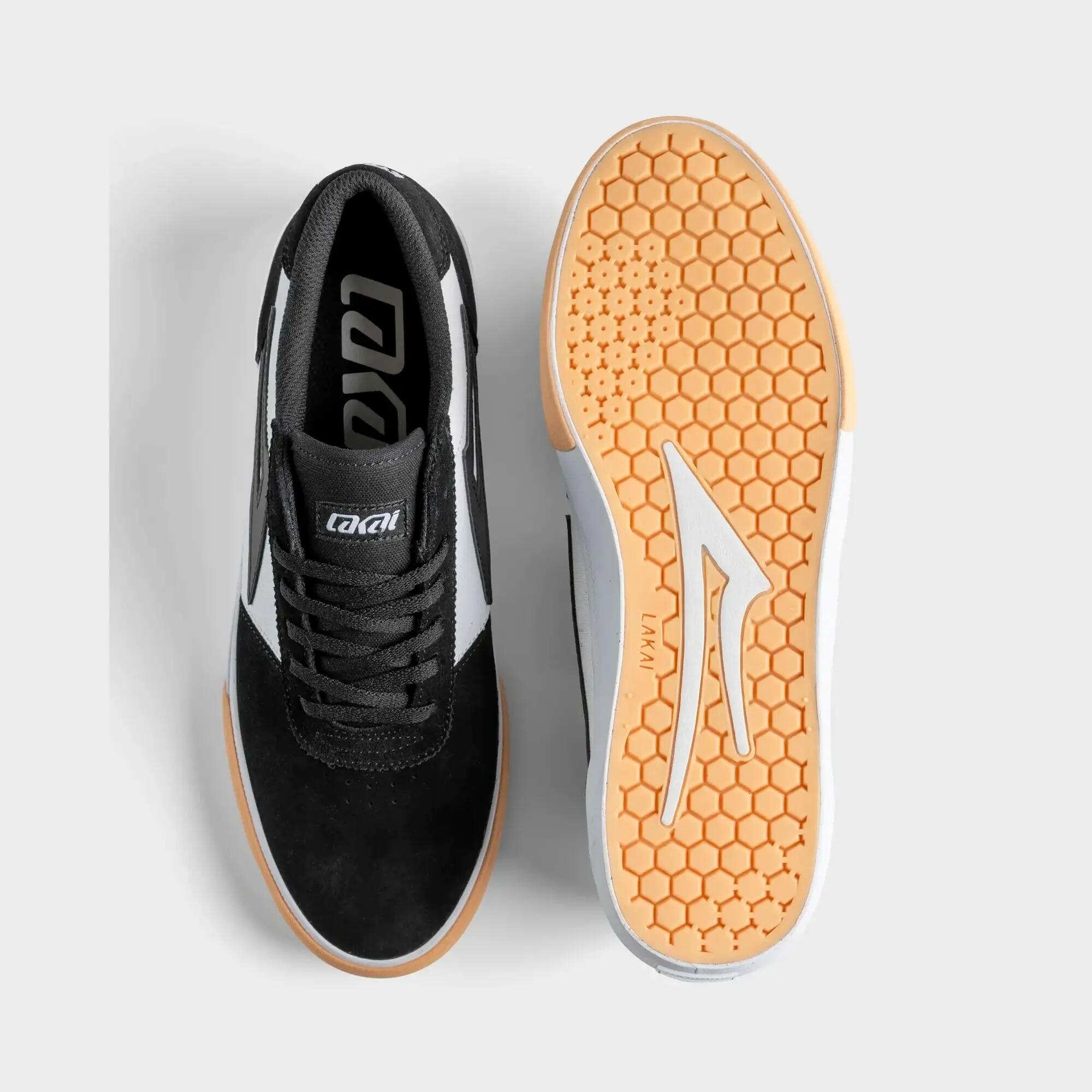 Zapatillas de skate Lakai Manchester Negro Blanco 4/6