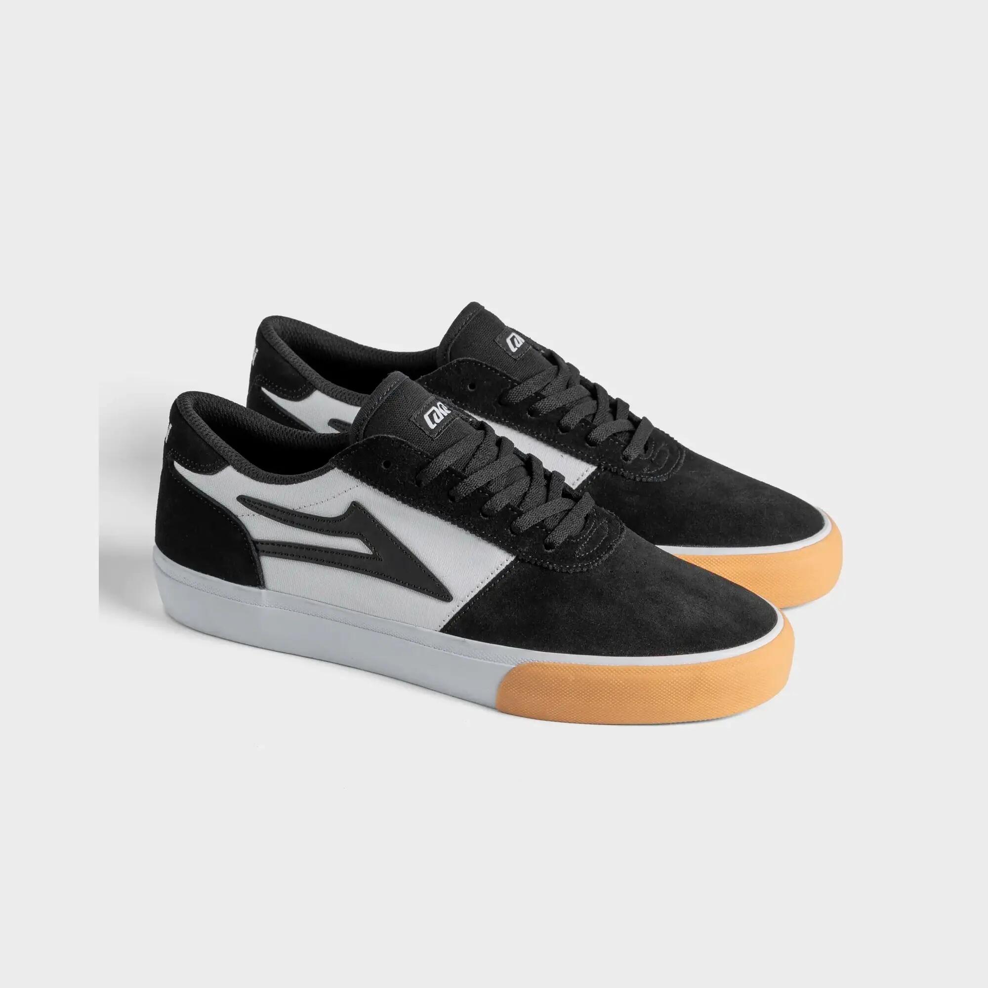 Zapatillas de skate Lakai Manchester Negro Blanco 3/6