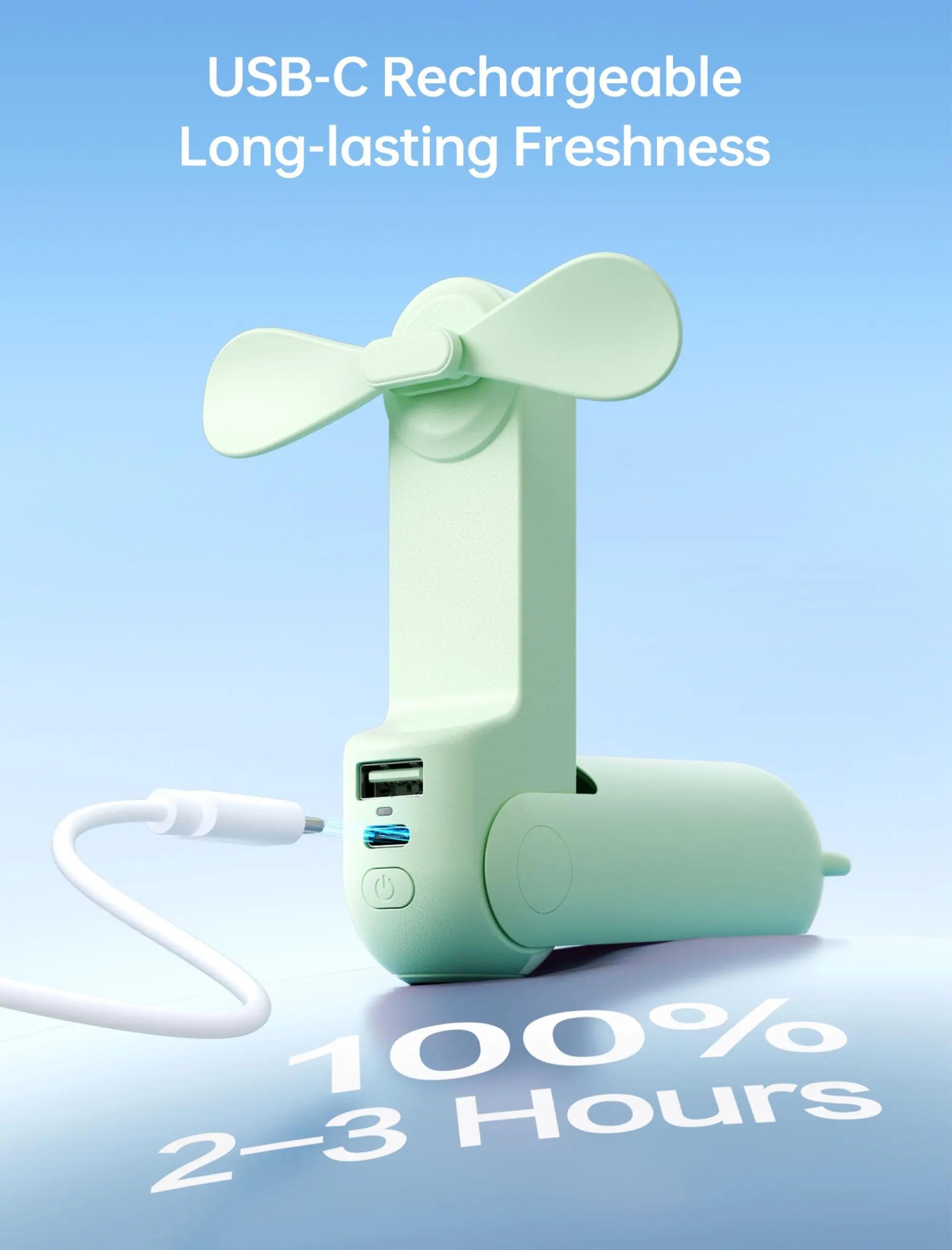 Ventilateur portable LIFE 8 2000 MAh vert 7/7