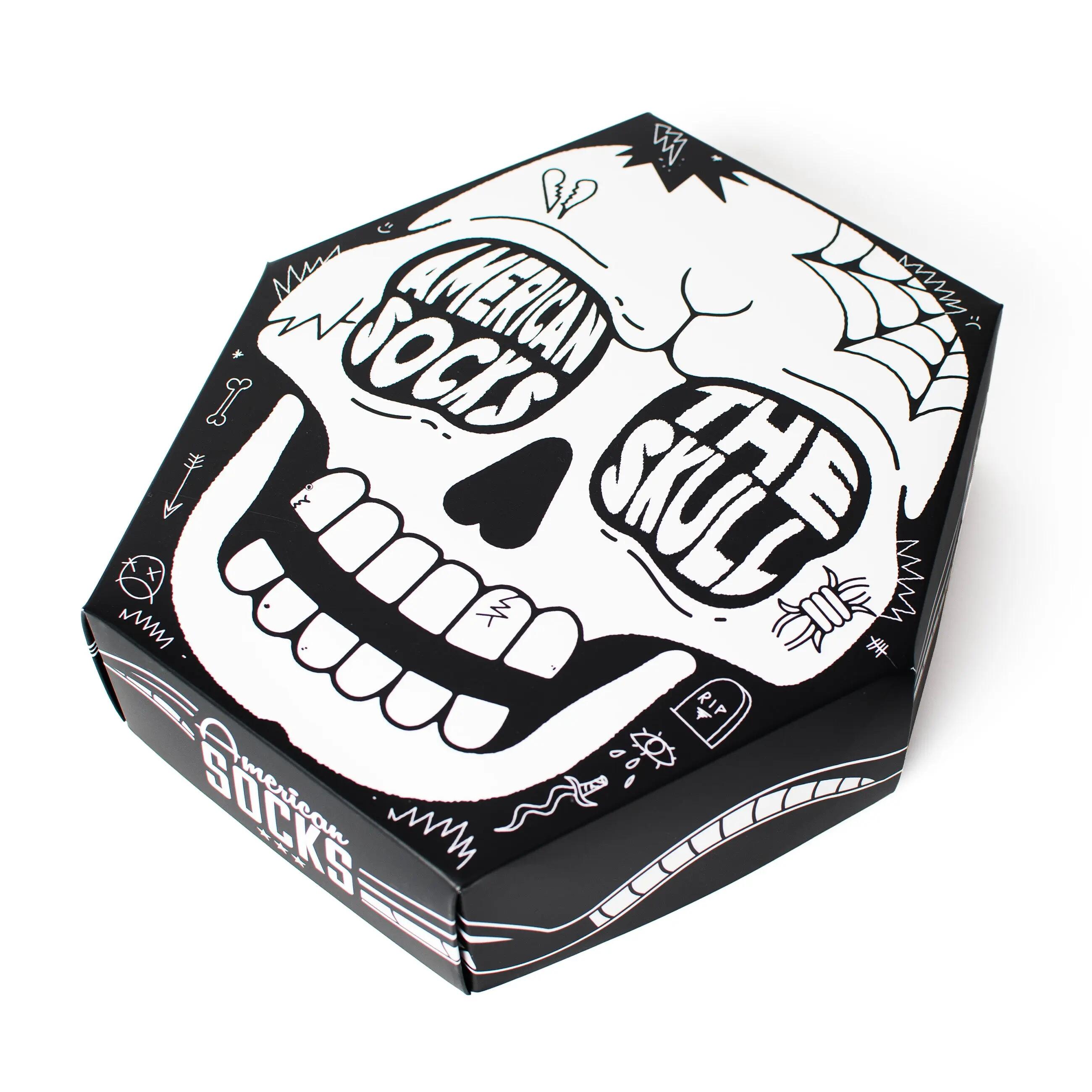 Caja regalo 4 pares calcetines de skate unisex media caña The Skull 2/6