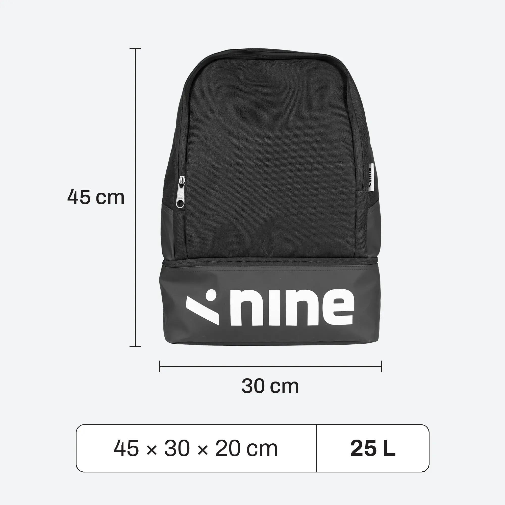 Mochila de voleibol e ginásio com compartimento para calçado DECK 2 preta 7/7