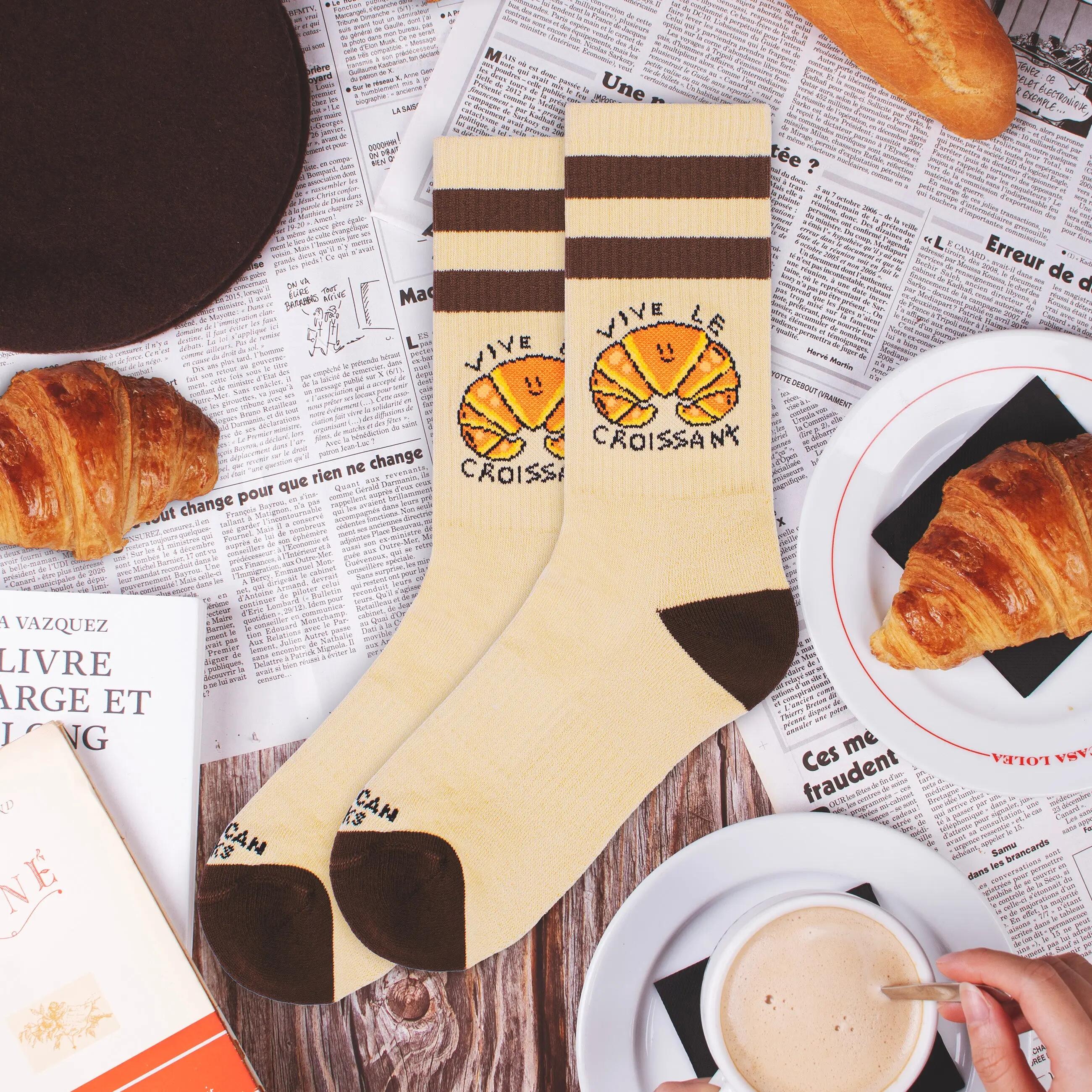 Vive Le Croissant - Calze divertenti streetwear 7/8