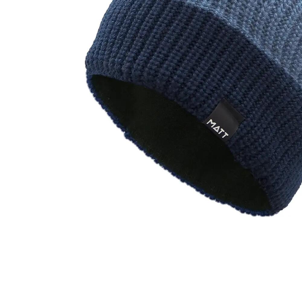 Cappello Matt MattWarm - Taglia unica - Lana merino - Azzurro con blu navy 2/2
