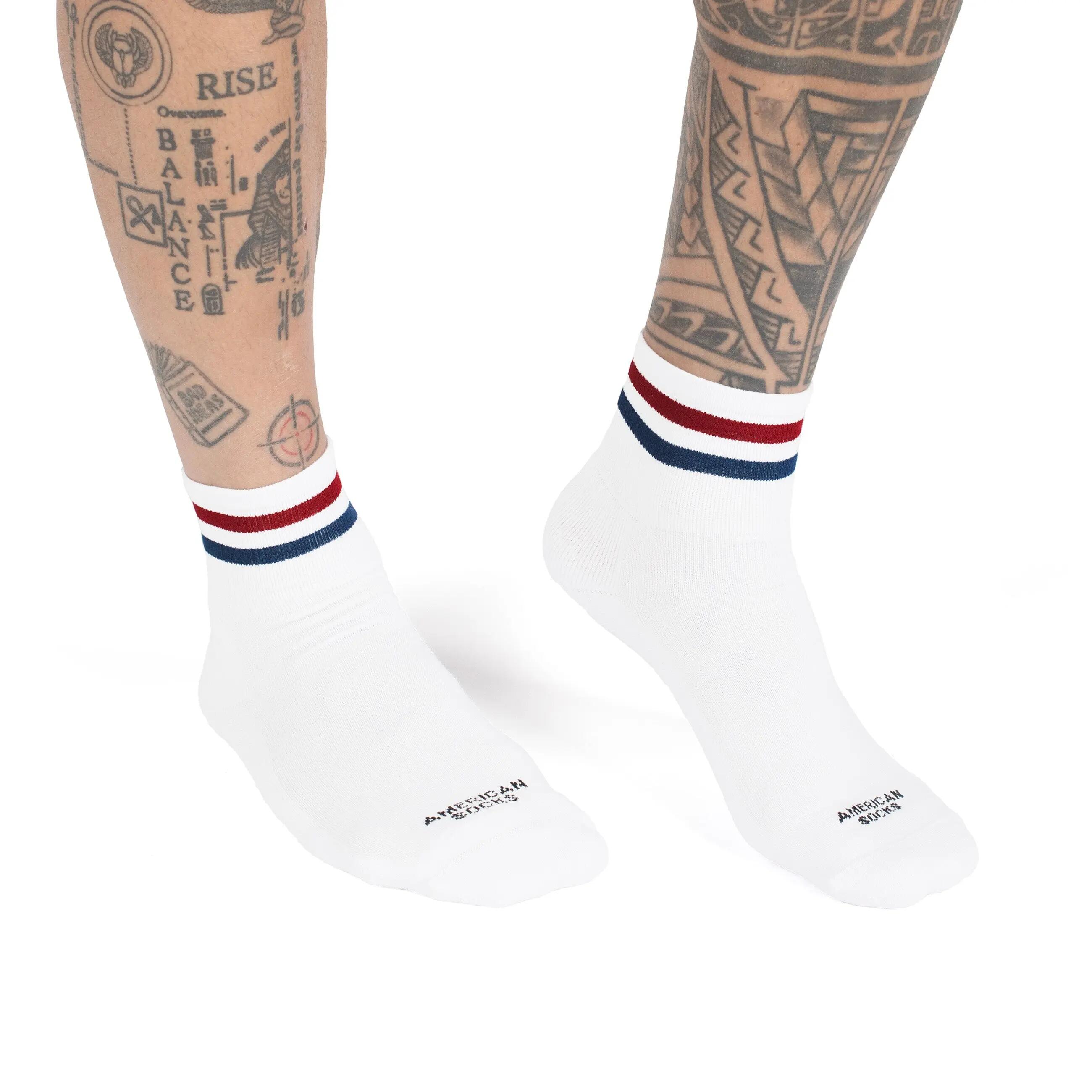Delorean - Chaussettes de sport rétro basses à rayures 4/6