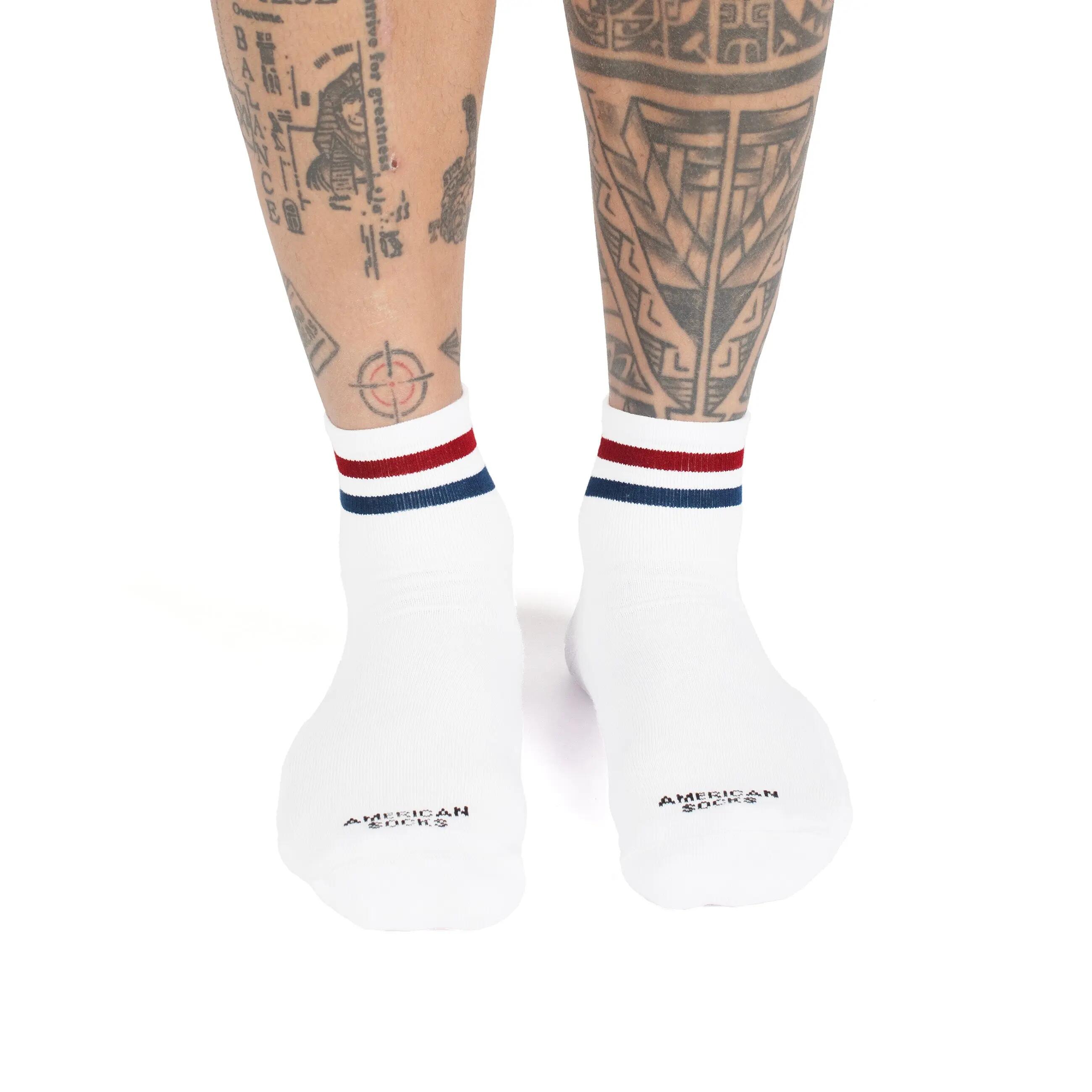 Delorean - Chaussettes de sport rétro basses à rayures 3/6