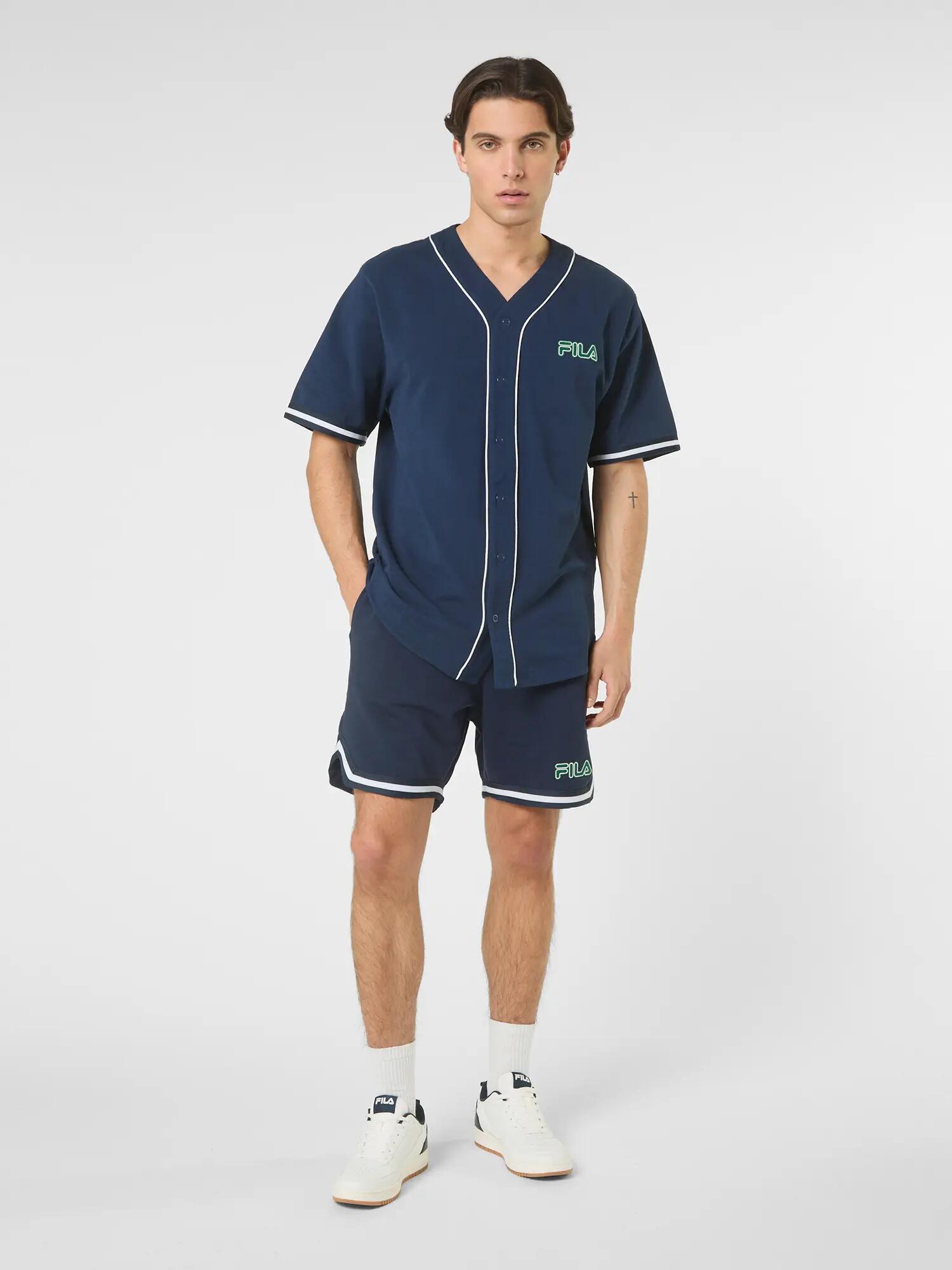 Camiseta FILA Statuto masculina estilo beisebol 100% algodão 7/7
