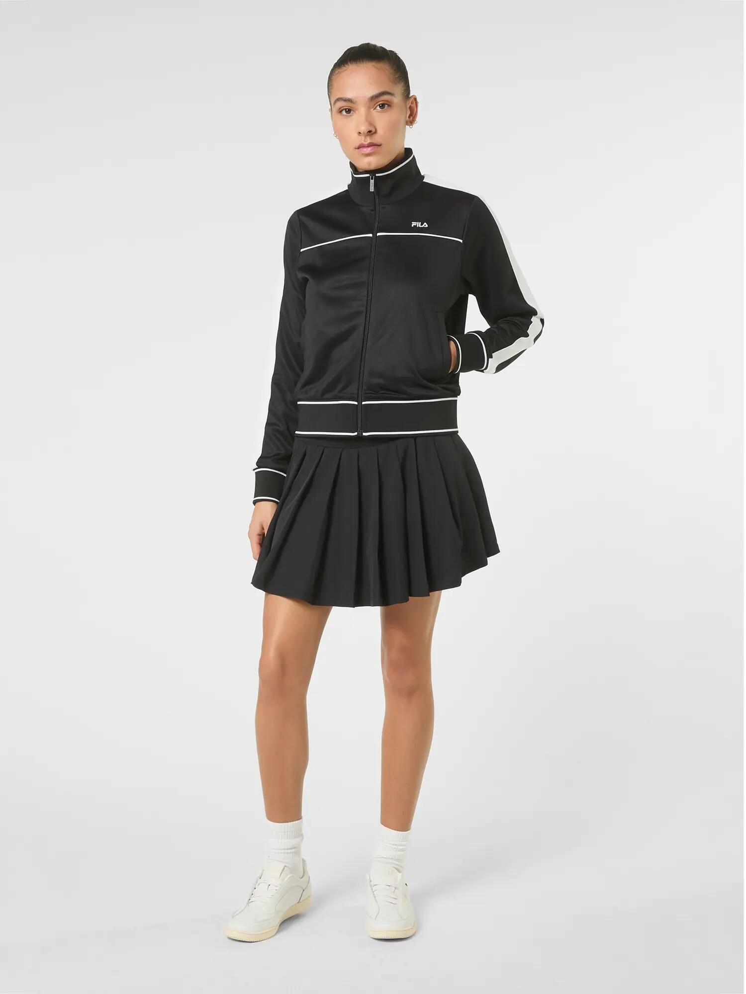 Saia de tênis FILA FERRAGLIA Pleated Tennis Skirt plissada Saias de femininas 7/7