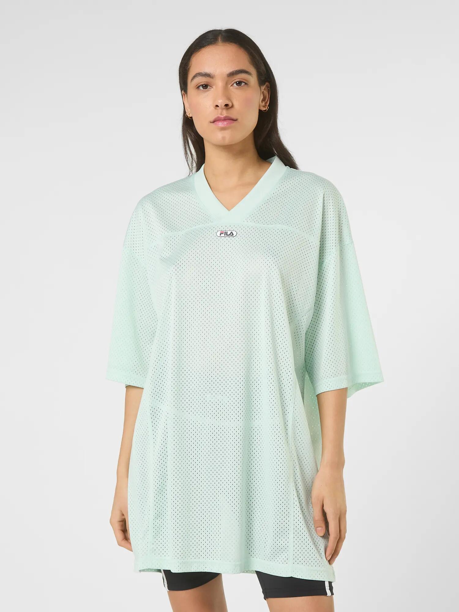 CAPALLE oversized v-neck mesh t-shirt dress 6/7