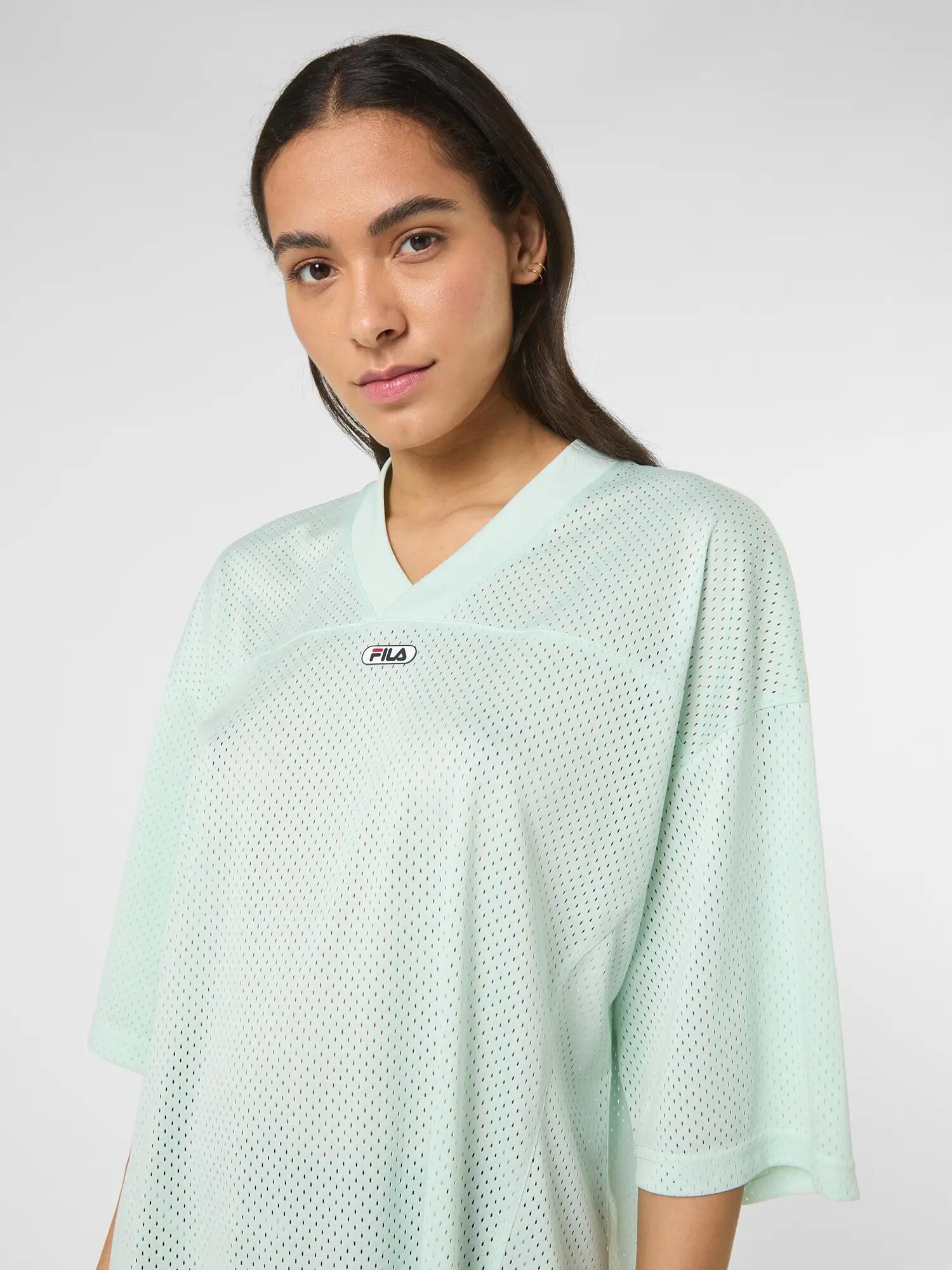 CAPALLE oversized v-neck mesh t-shirt dress 5/7