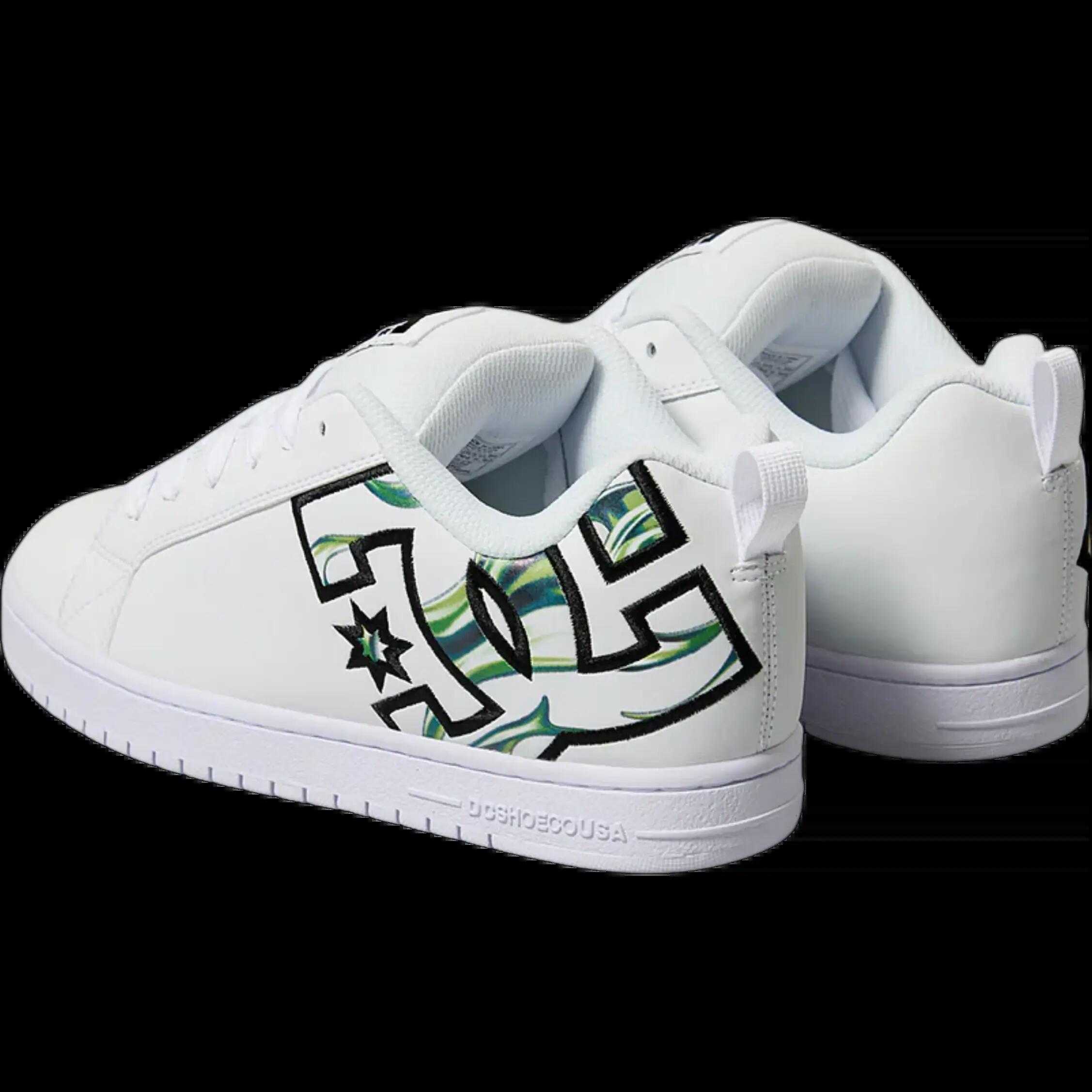 Zapatillas de skate DC Shoes Court Graffik Blanco 3/4