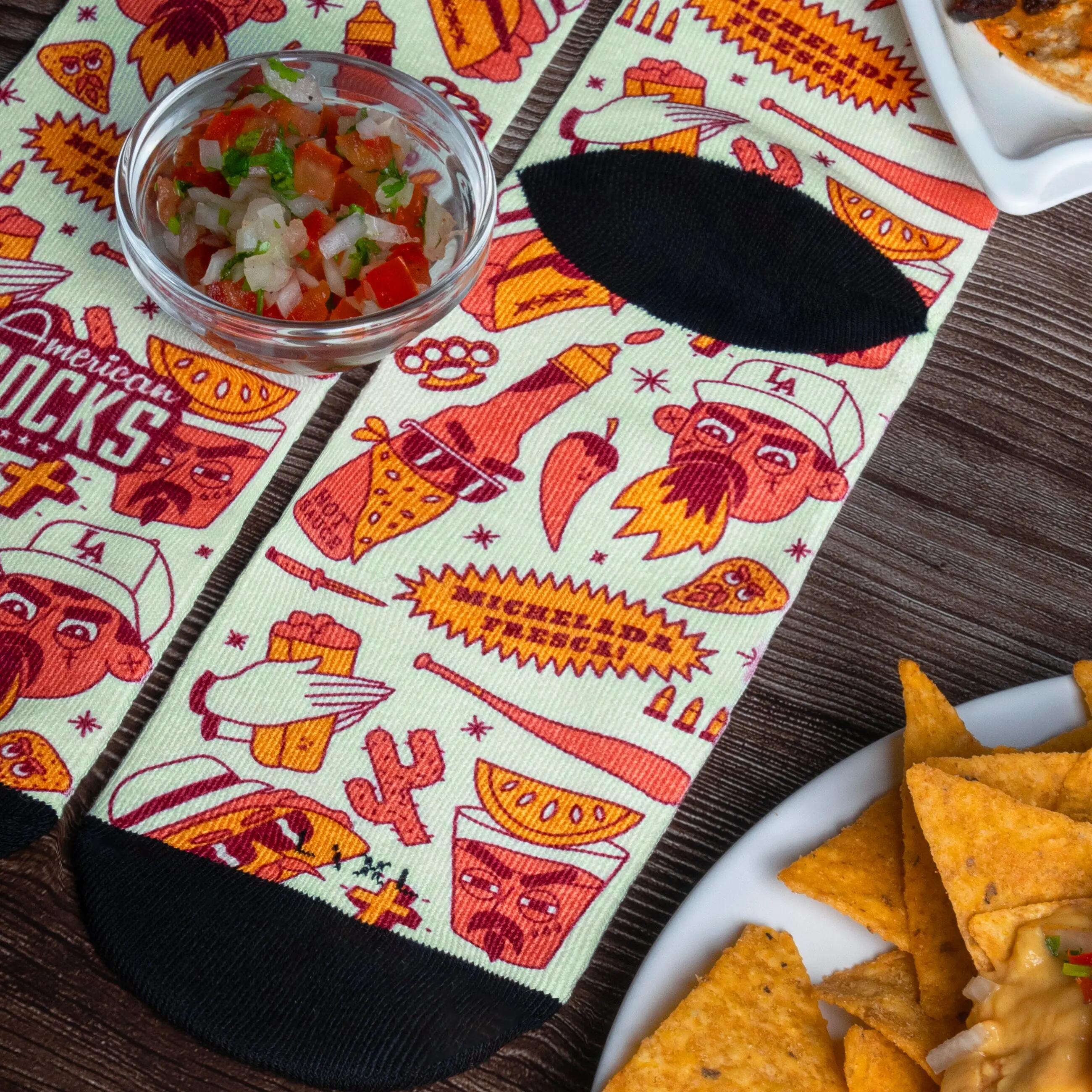Tacos & Vatos - Calcetines de running, ciclismo y gimnasio 9/10