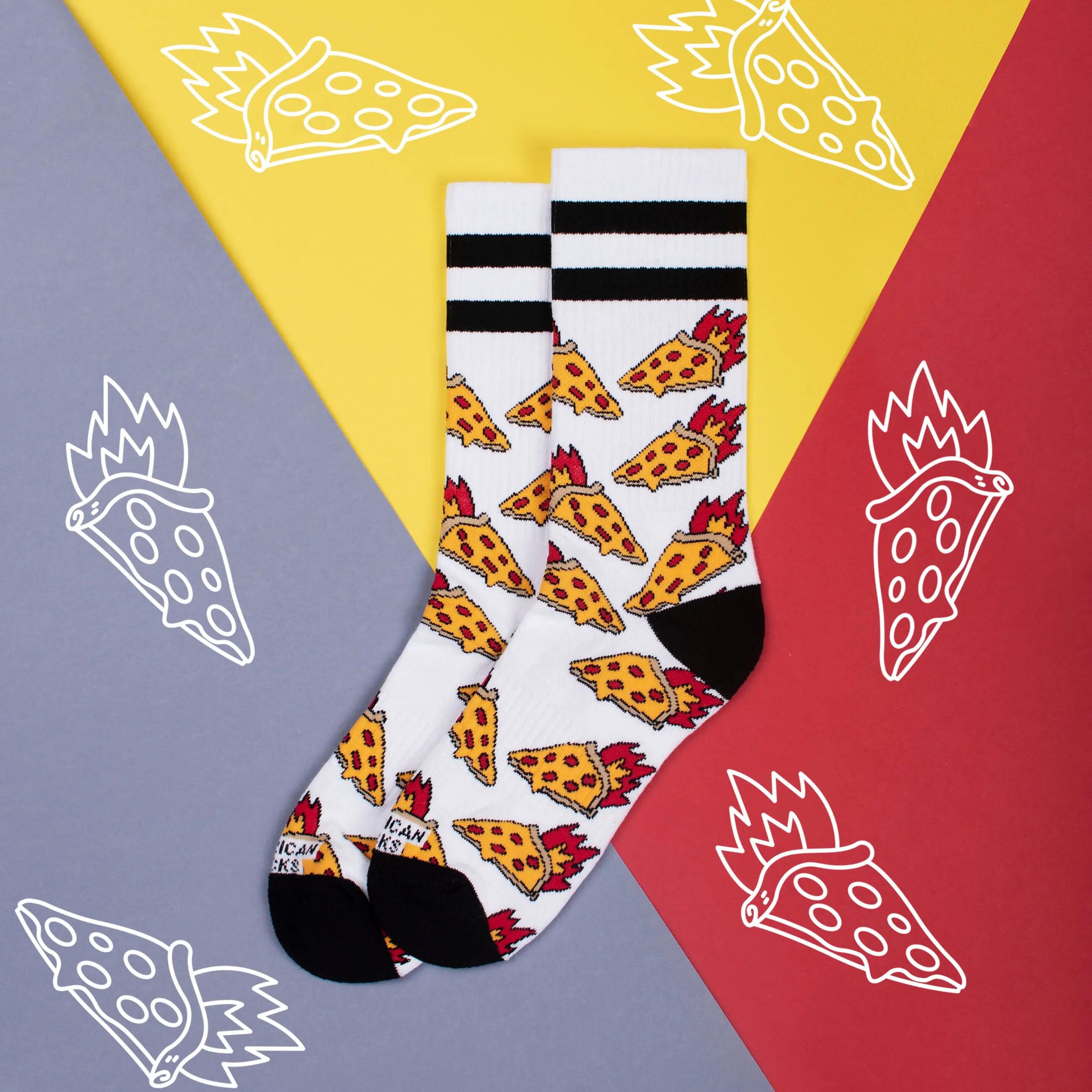 Pizza Inferno - Chaussettes fun streetwear 7/7
