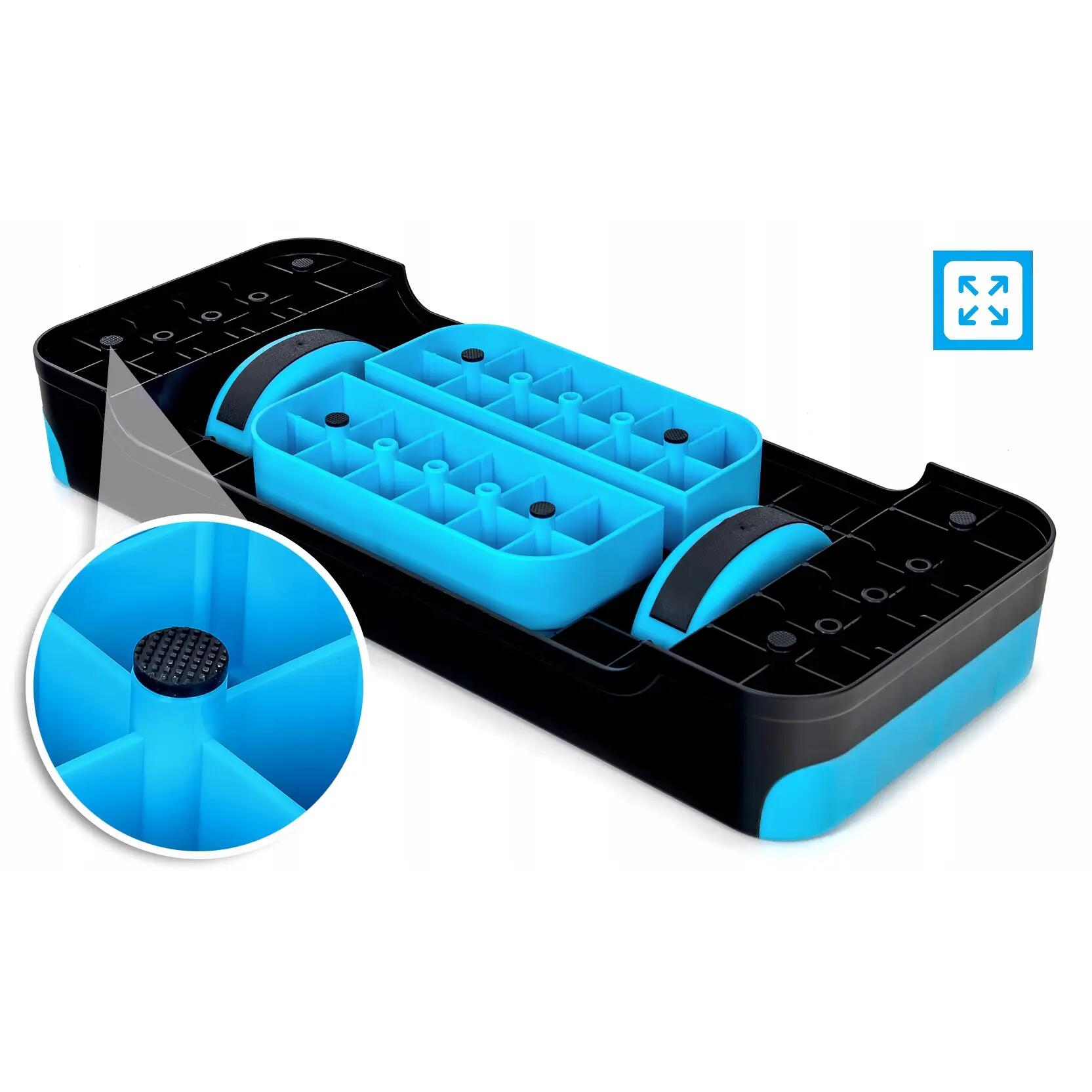 Step fitness dwustopniowy balansujący 2w1 Sapphire SG-057 10/15cm do 100kg 5/9