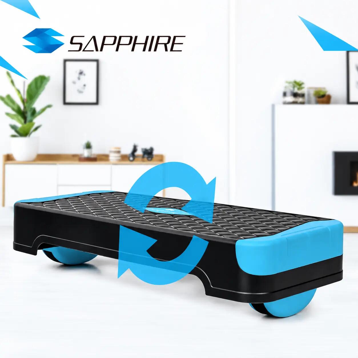 Step fitness dwustopniowy balansujący 2w1 Sapphire SG-057 10/15cm do 100kg 4/9
