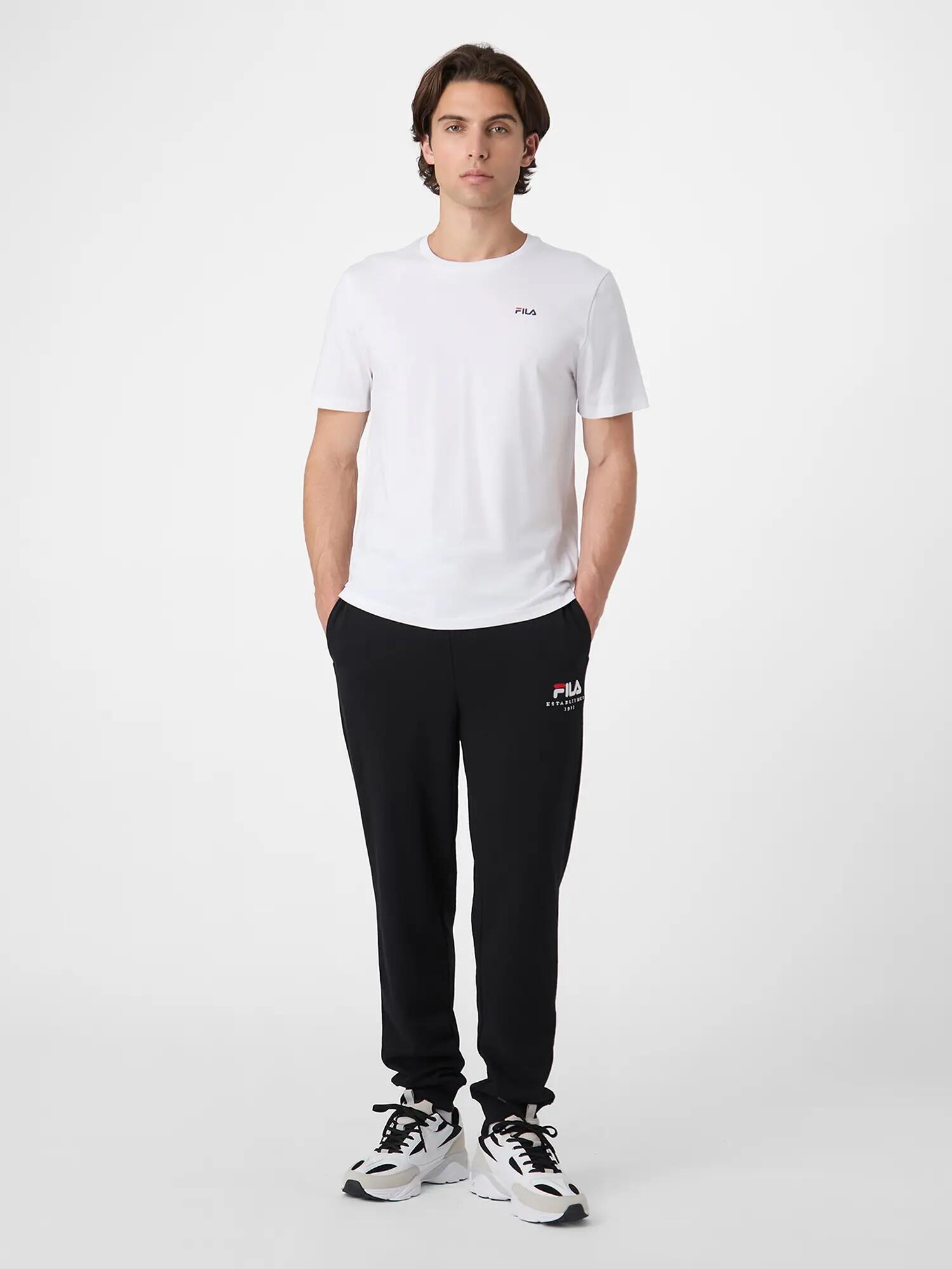 Brod katoenen Tshirt voor heren (set van 2) (Wit, Zwart) 12/12