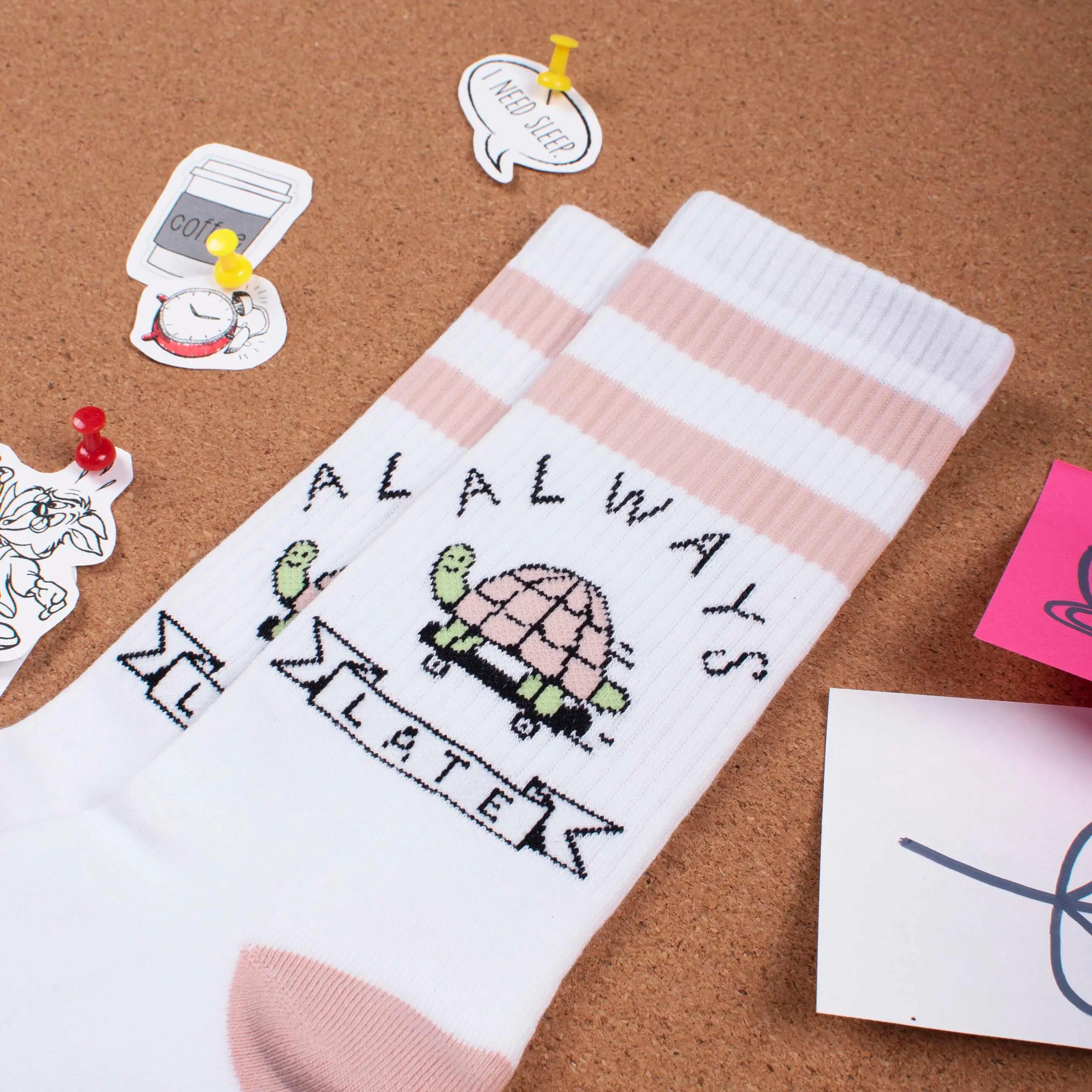Chaussettes Calze Chaussettes Américaines Toujours En Retard 8/8