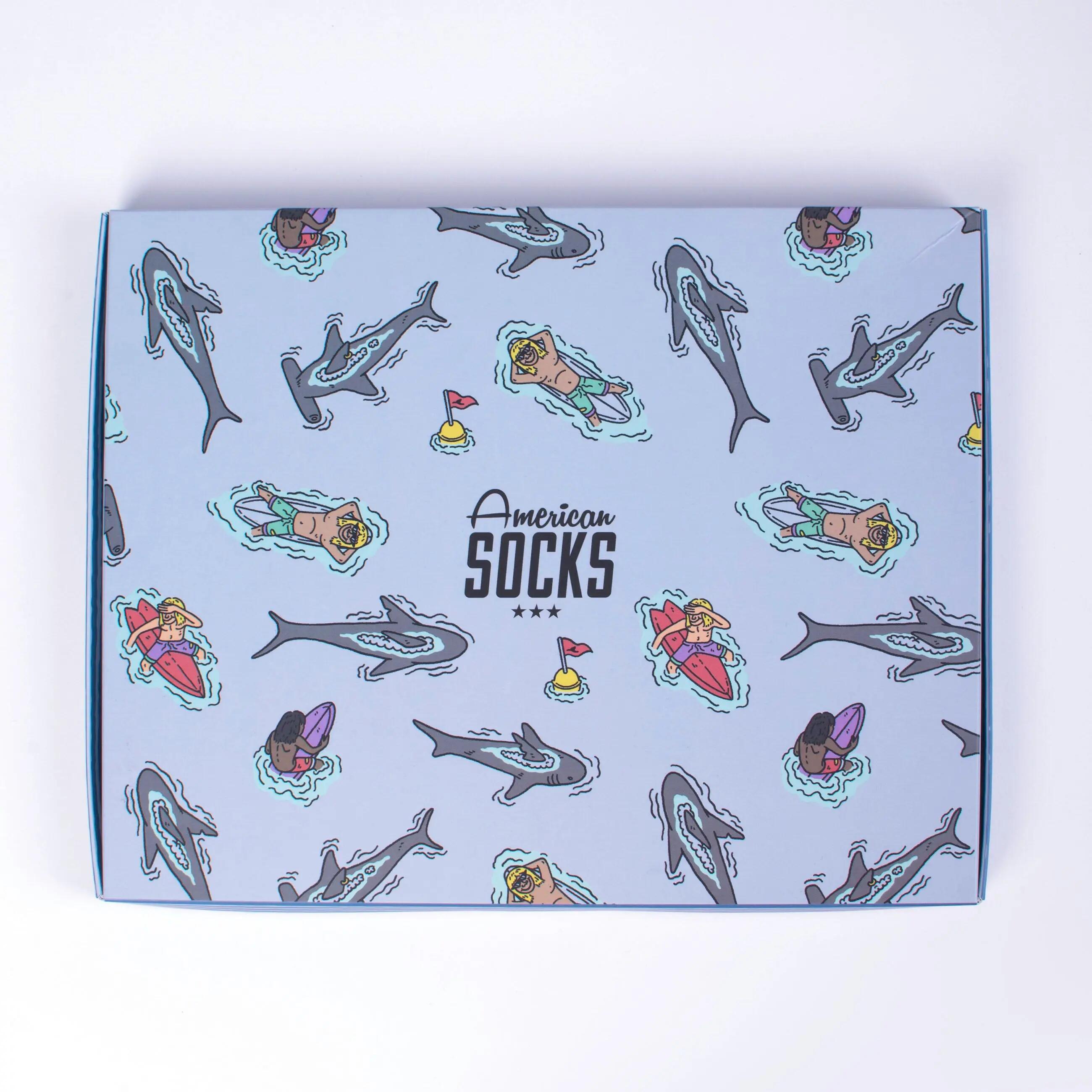 Geschenkbox 3 Paar Unisex Skate-Socken wadenhoch Stinky Surfer 6/6