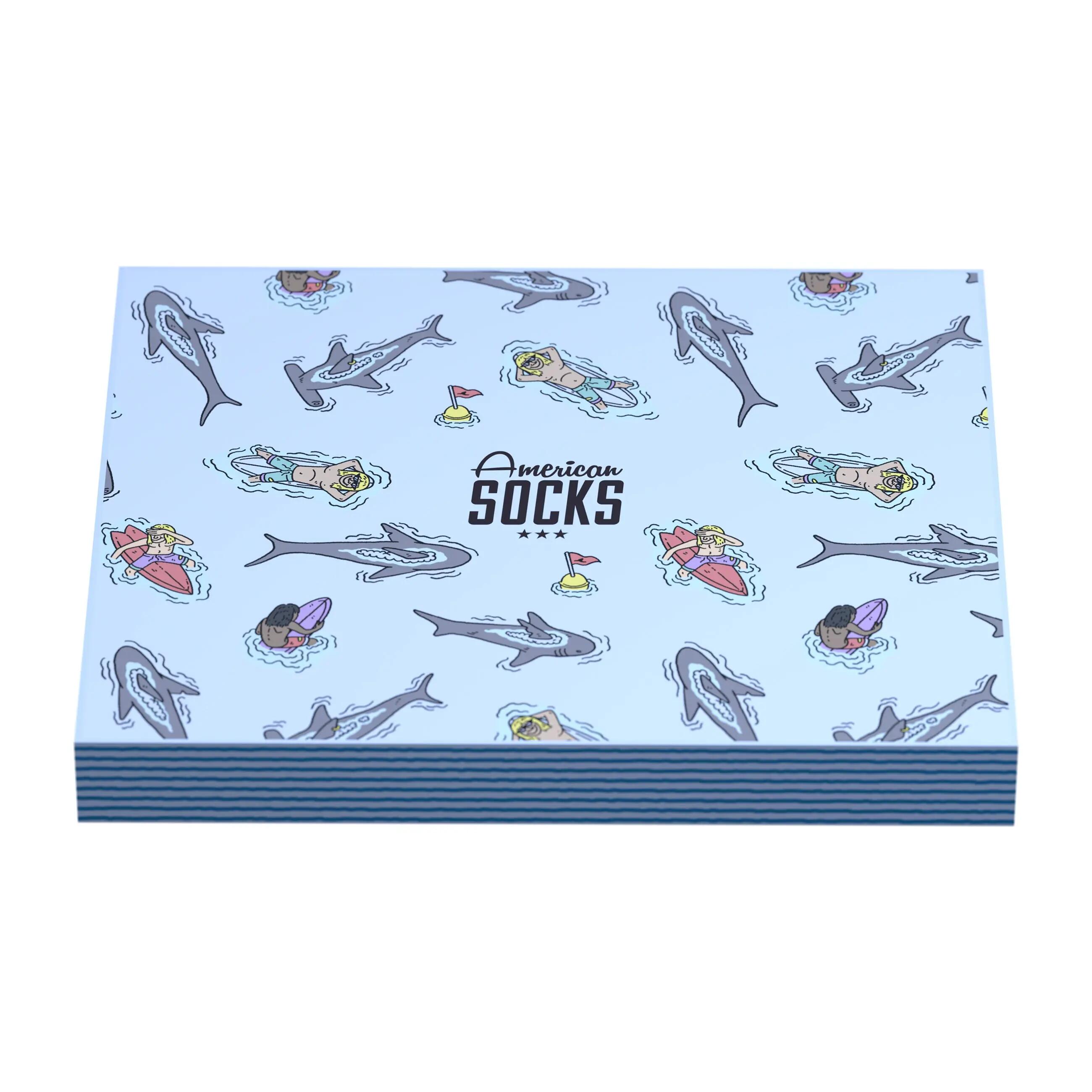 Geschenkbox 3 Paar Unisex Skate-Socken wadenhoch Stinky Surfer 2/6