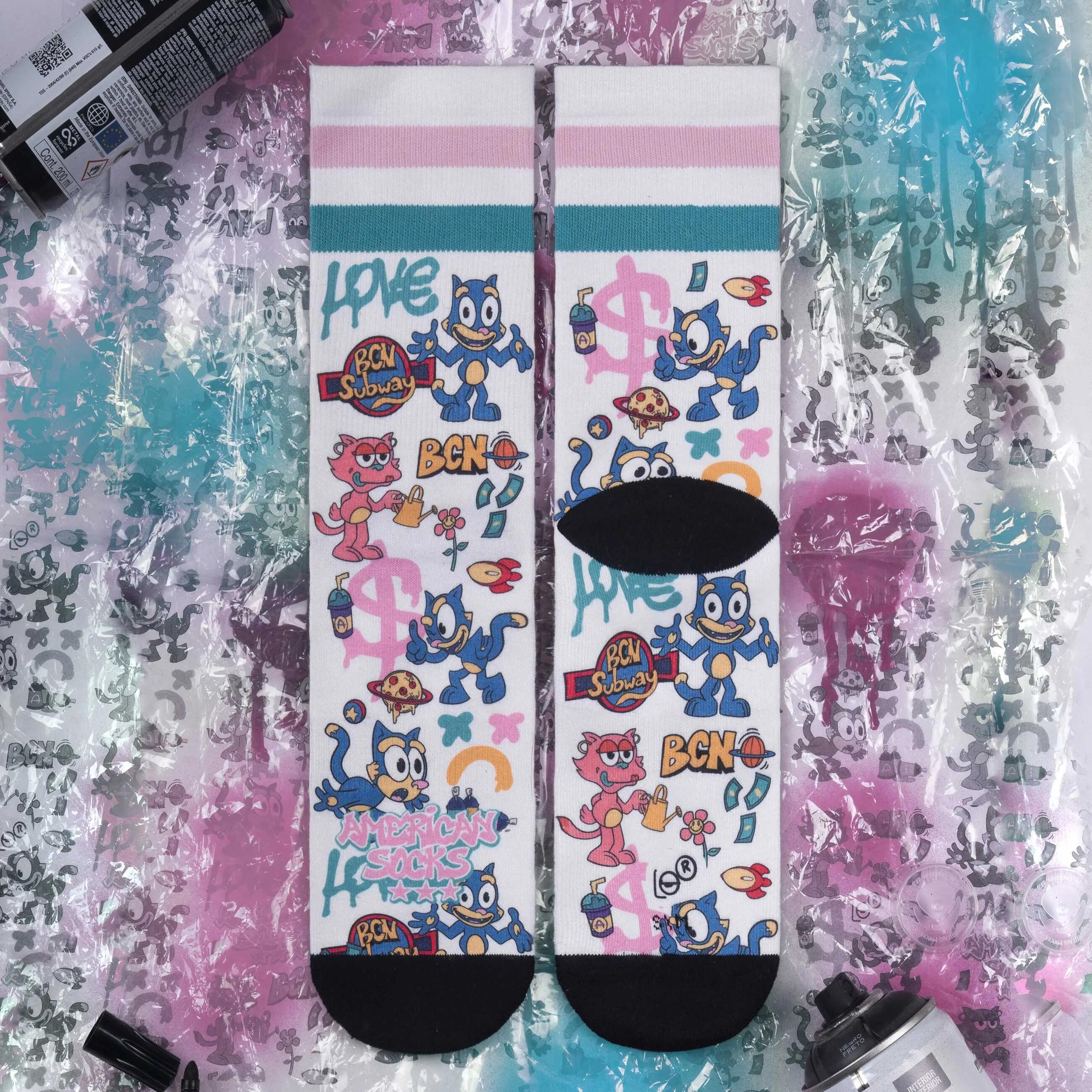 Calcetines Calze American Socks Copy Cat 7/9