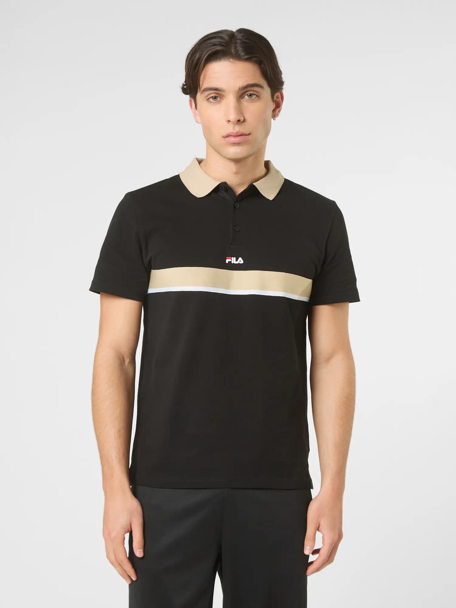 Poloshirt FILA SAGANO Relaxed Taped Polo Shirt Herren-Poloshirt 100 % Baumwolle 6/7
