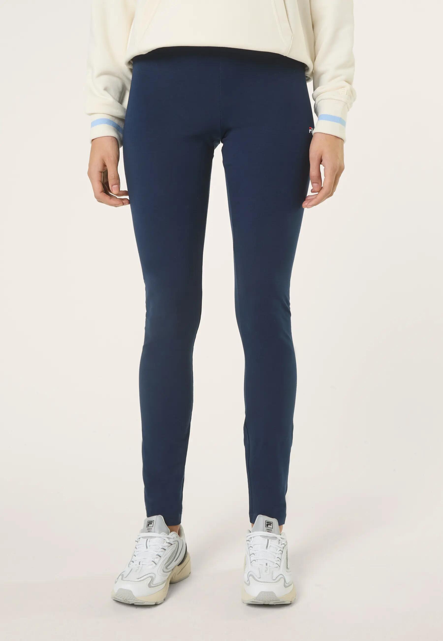Leggings Donna FILA Casania Sportivi Elasticizzati Vita Alta Black Iris L 6/7