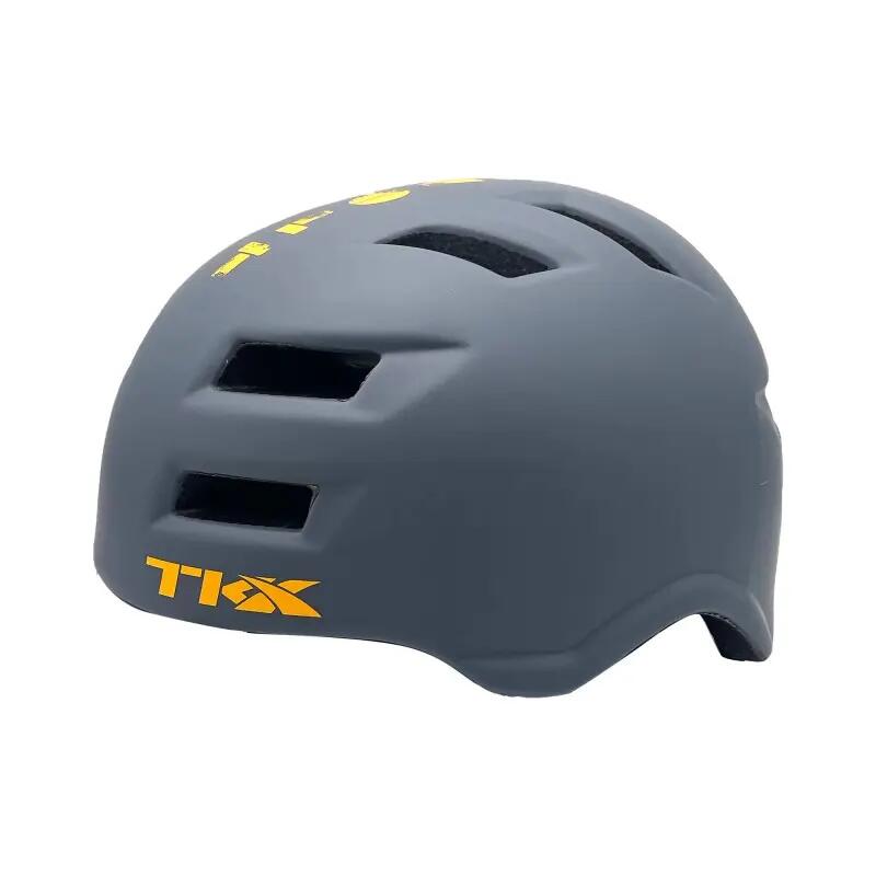 Capacete TKX REVOLT para mobilidade urbana, cinza-laranja, tamanho M. 2/3