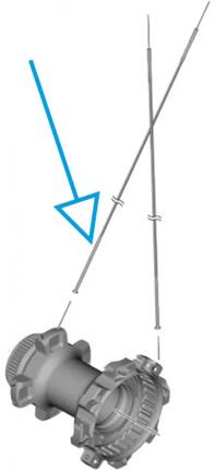SHIMANO Speiche WH-R9200 HR rechts - für Dura-Ace WH-R9200 Hinterrad, Rennrad...