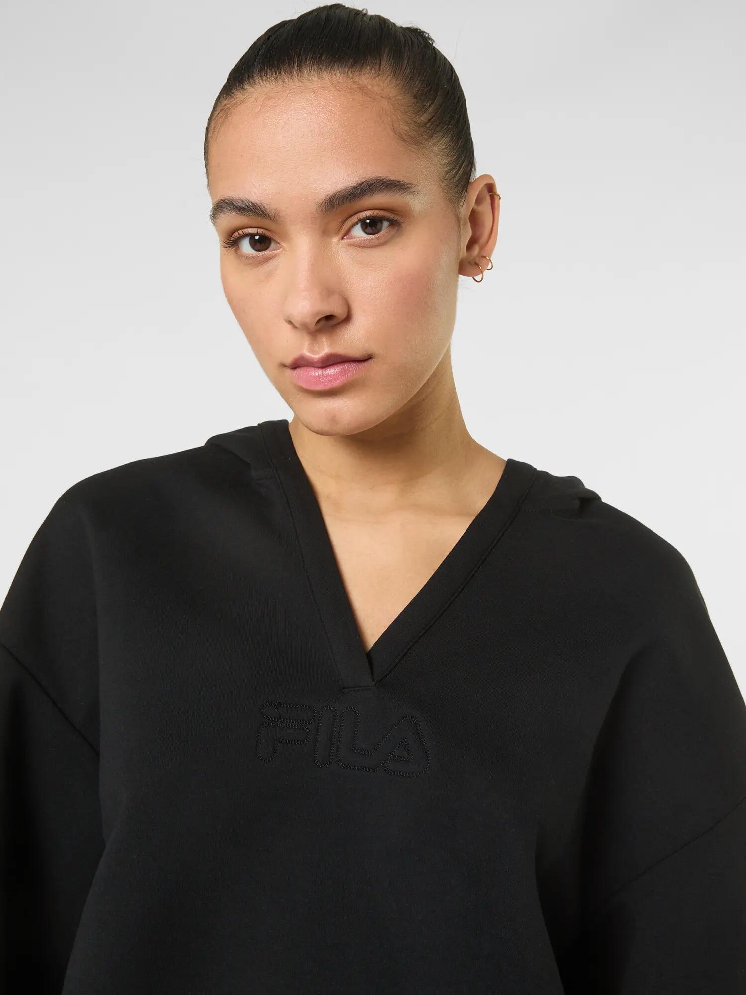 Sweat-shirts à col FILA MEZZANA V pour femmes Coton et polyester 5/7