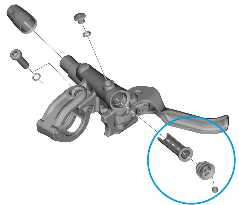 SHIMANO Membran-Einheit BL-M4100 - Ersatzteil für hydraulische Scheibenbremse... 1/2
