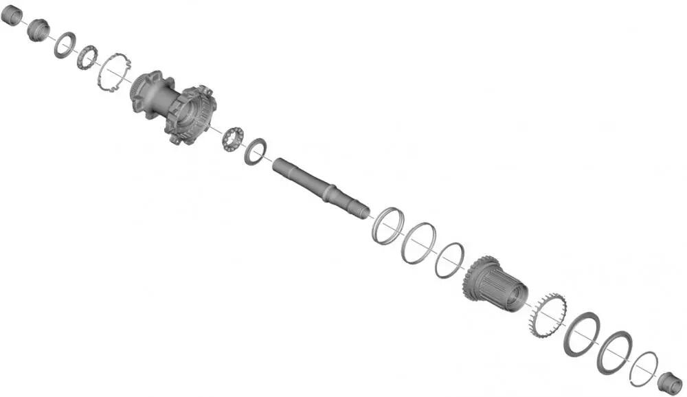 Shimano WH-R9270-C50-TU-R Hub Axle Silver 1/2