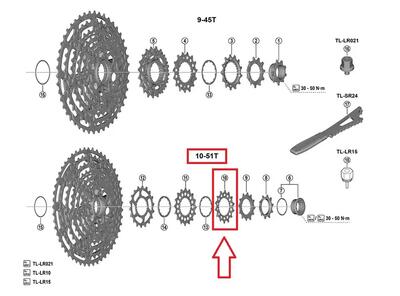 Shimano tandwiel voor cs-m9200 14 tanden - precies vervangend tandwiel voor 10-5