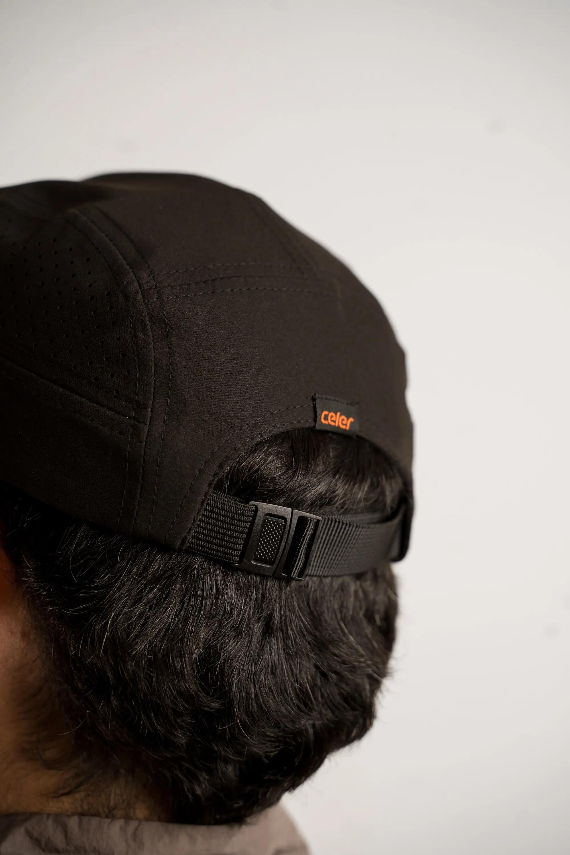 Boné de corrida Beta Black corrida Unisex Preto Celer 3/8