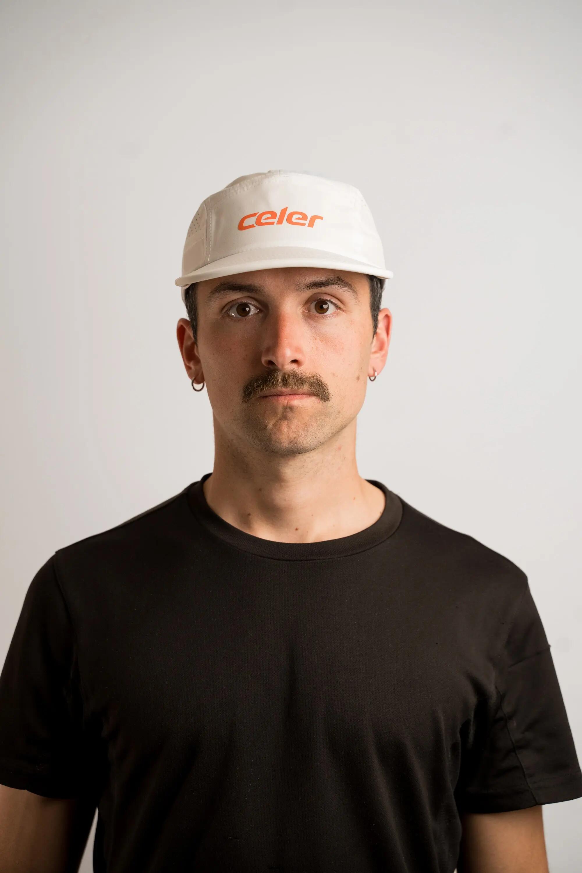 Boné de corrida Beta White Cap corrida Unisex Branco Celer 2/8