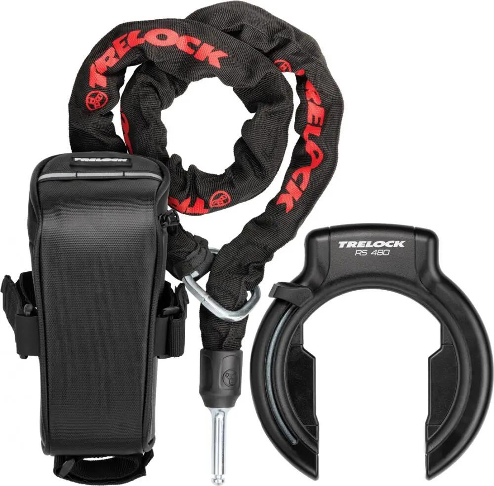 TRELOCK Kit antivol de cadre RS 480 AZ XL avec chaîne enfichable et sacoche - sé 1/4