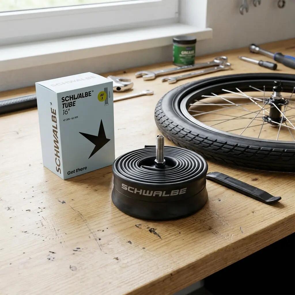 Schwalbe SCHLAUCH AV3 47/62-305 AGV 40mm 47 - chambre à air vélo fiable m... 2/7